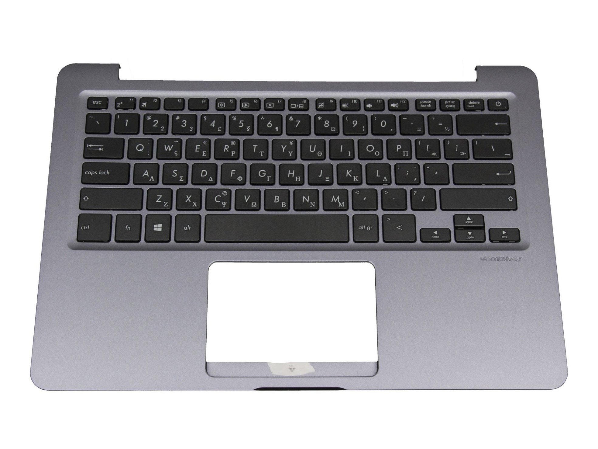 Asus 90NB0HK1-R31GR0 Tastatur inkl. Topcase GR (griechisch) schwarz/schwarz/silber
