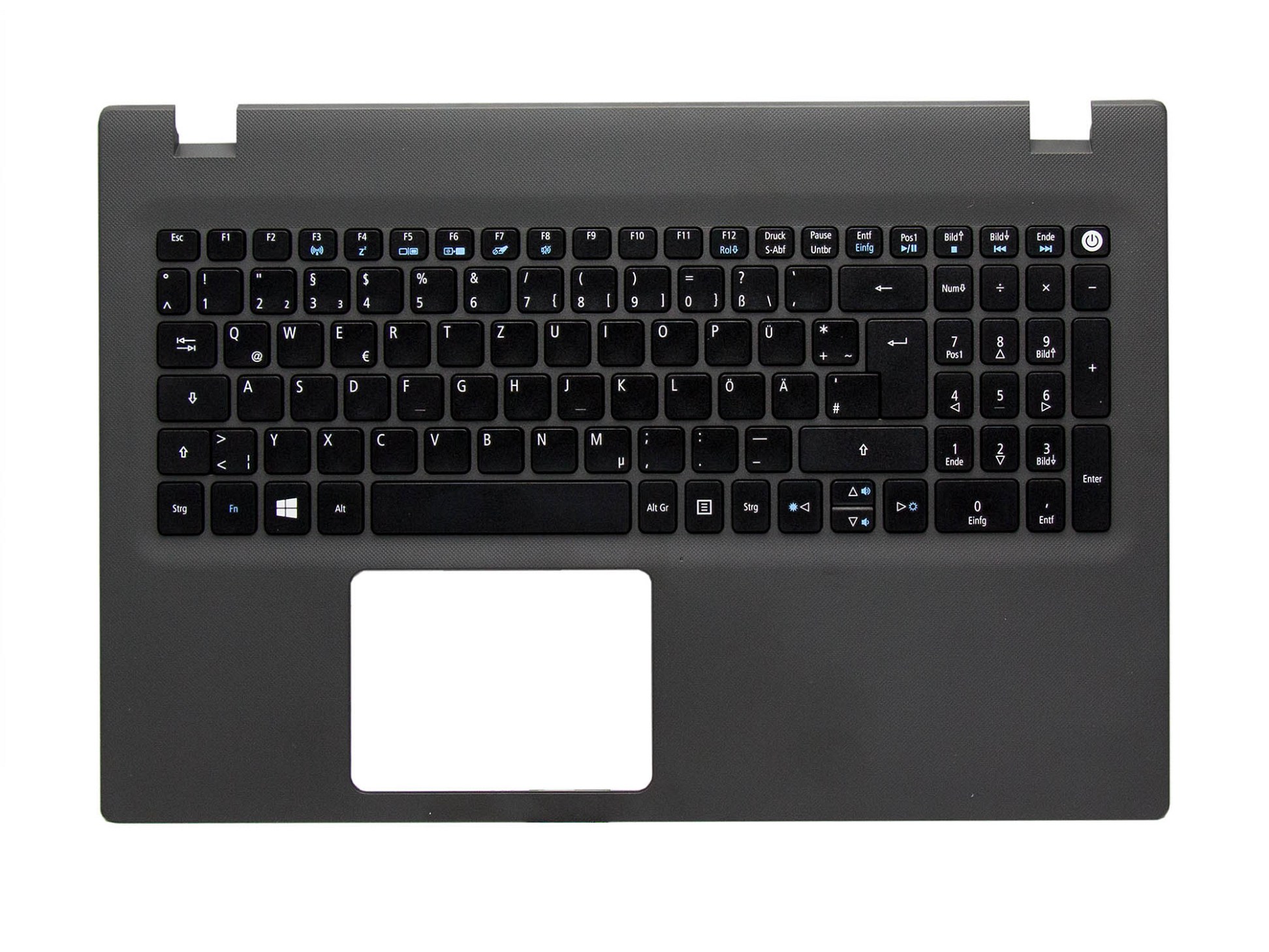 Acer FBZRT001010 Tastatur inkl. Topcase DE (deutsch) schwarz/grau