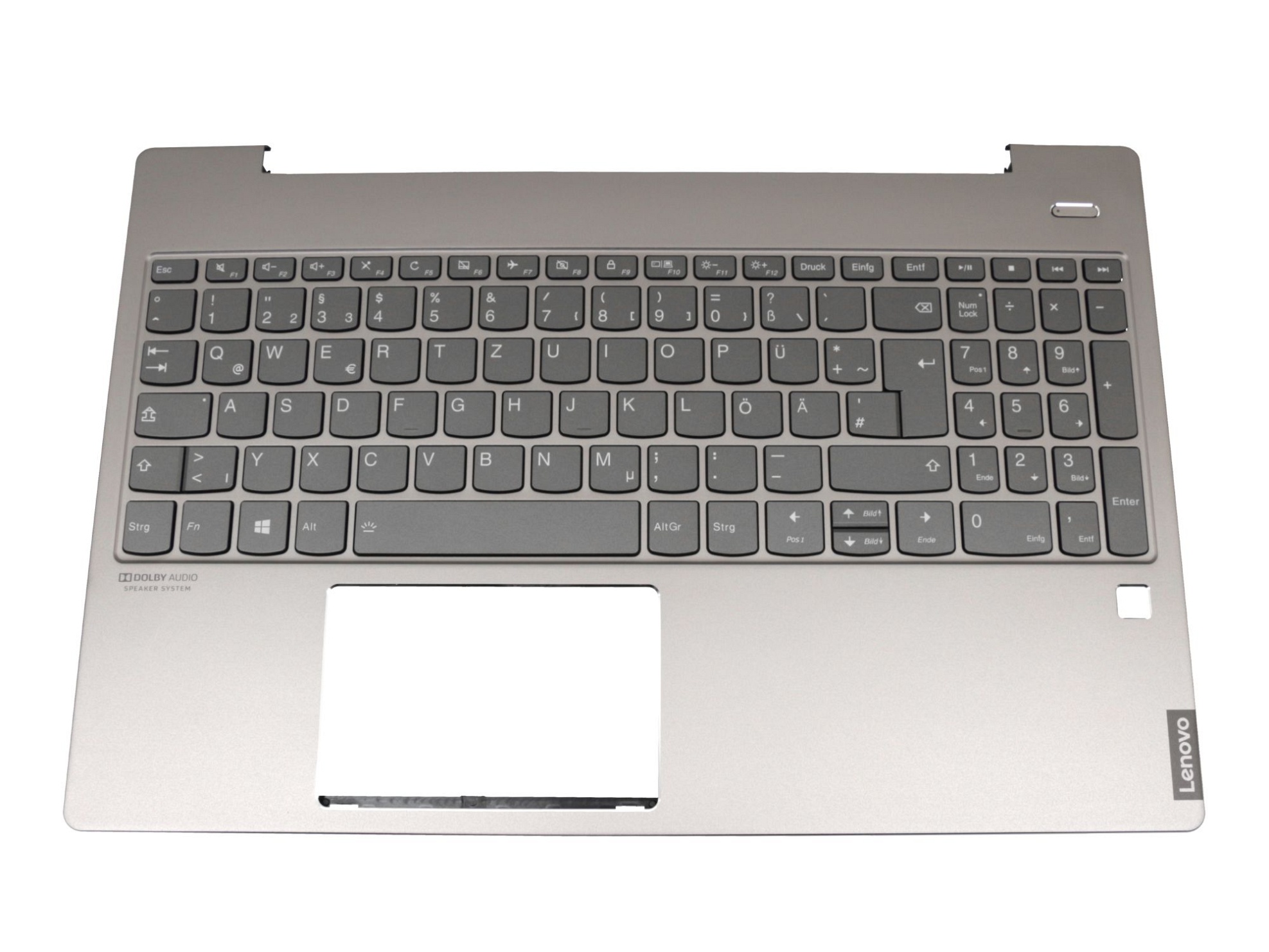 Lenovo ÜC5SB-GR Tastatur inkl. Topcase DE (deutsch) grau/silber mit Backlight