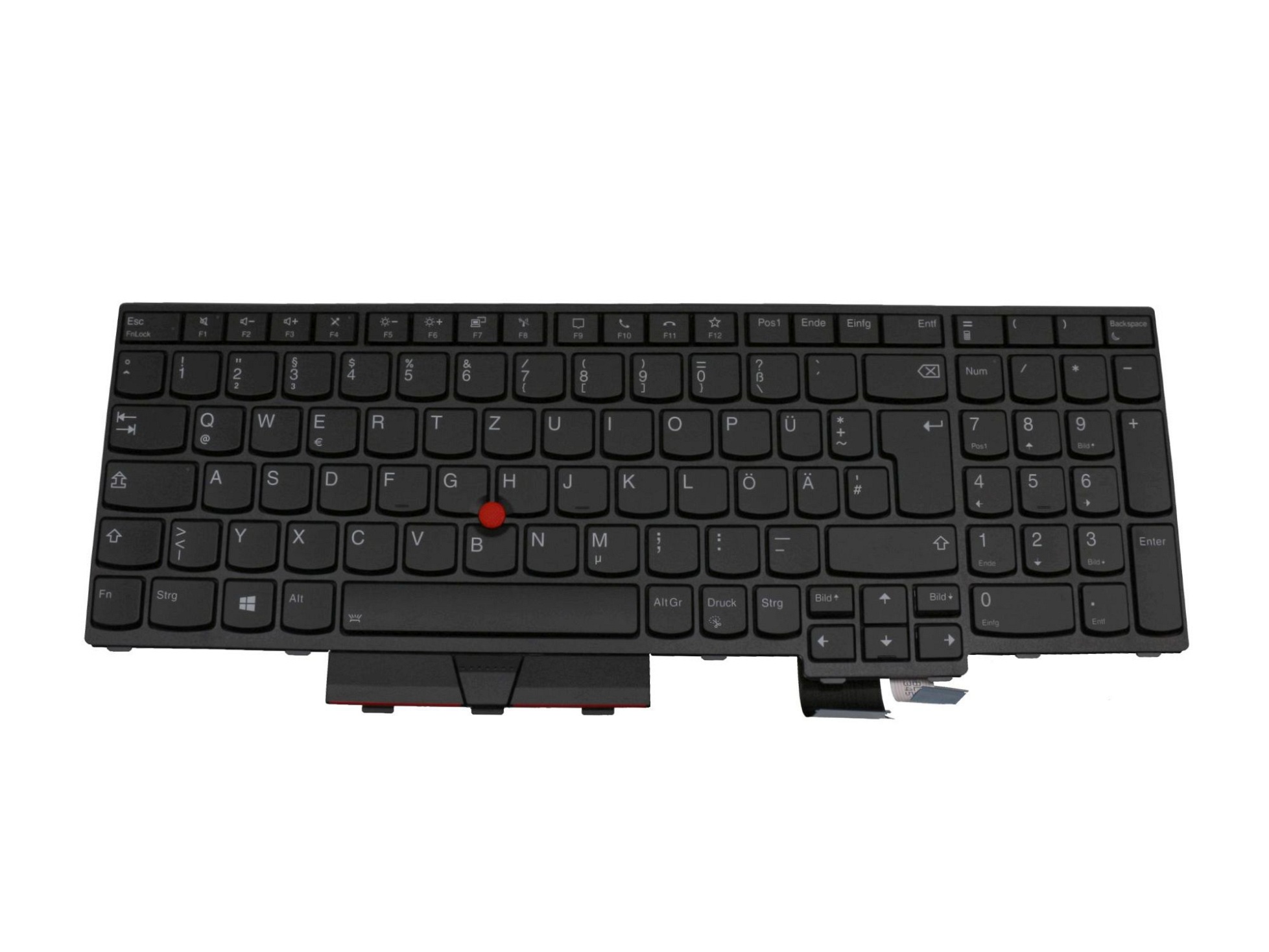 Lenovo PK131K92B12 Tastatur DE (deutsch) schwarz/schwarz mit Backlight und Mouse-Stick