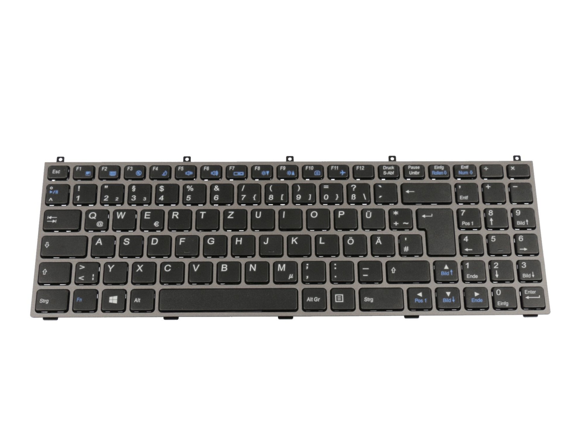 Clevo 6-80-W2W50-180-1 Tastatur CH (schweiz) schwarz/grau