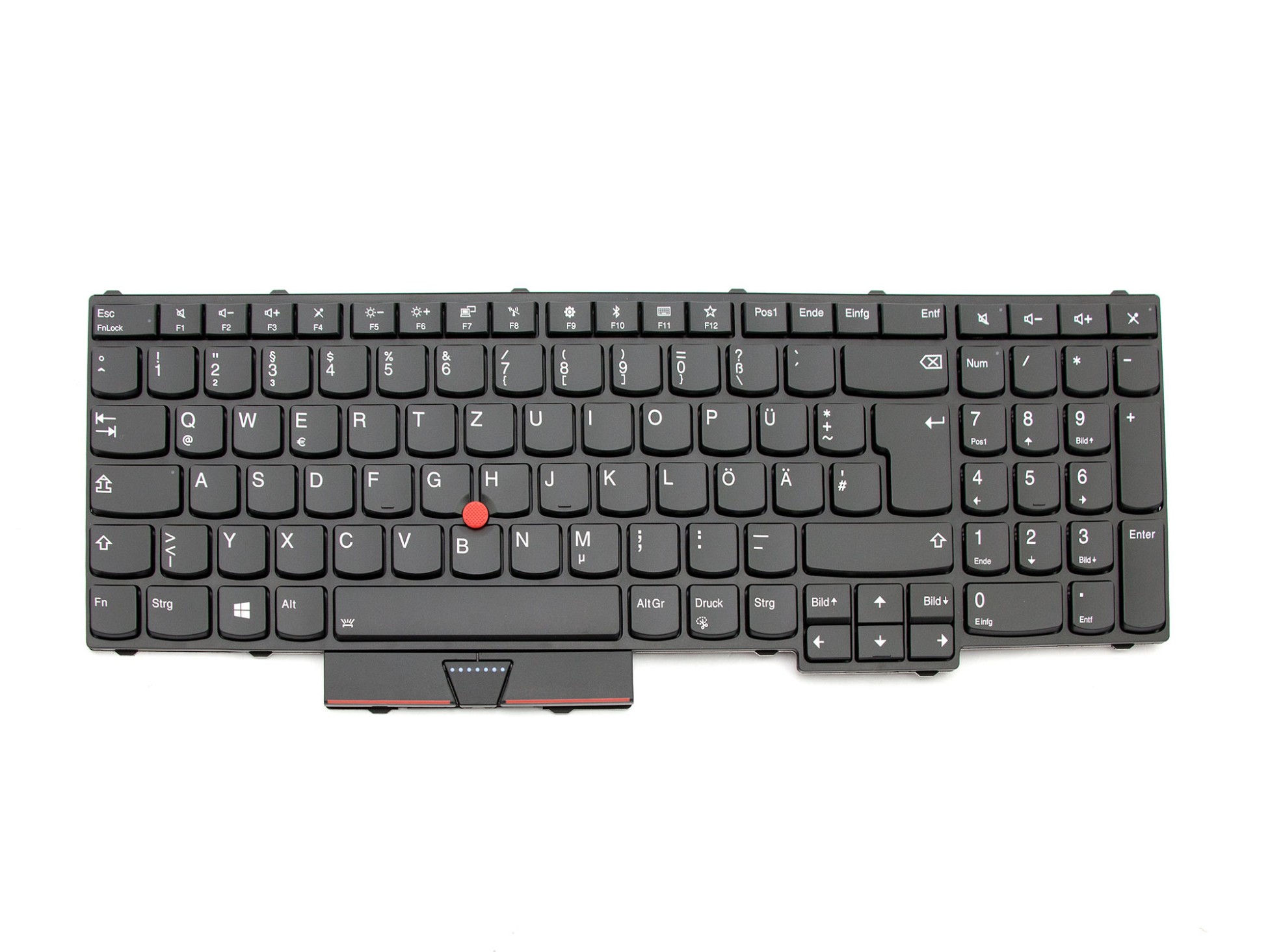 Lenovo 79N0019 Tastatur DE (deutsch) schwarz/schwarz matt mit Backlight und Mouse-Stick