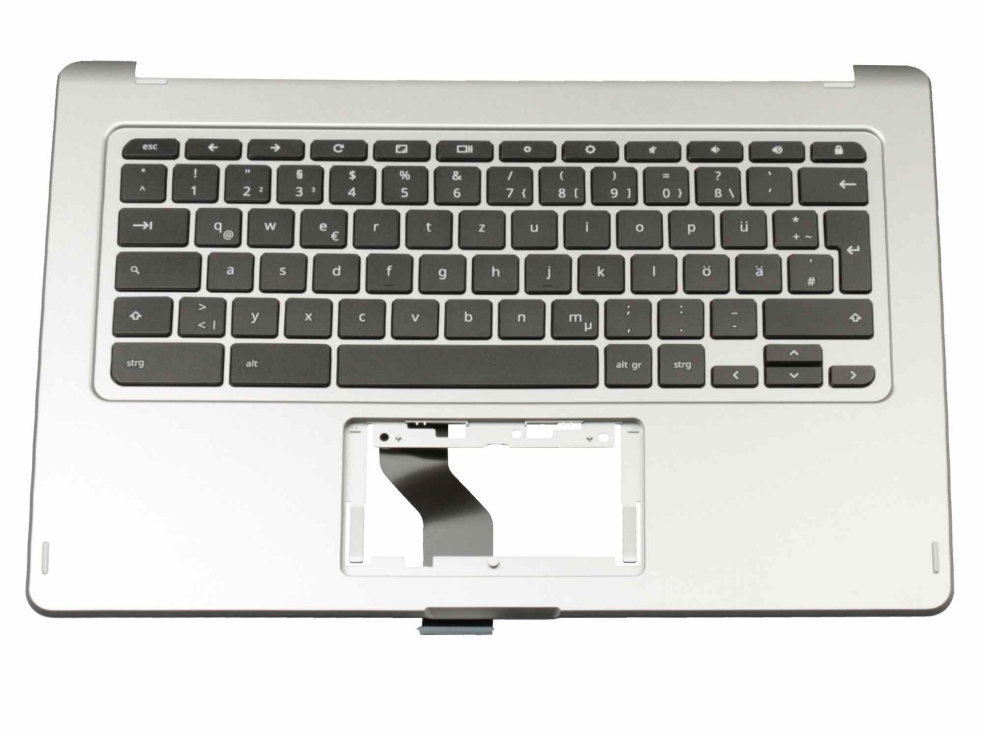 Acer EAZSE005A1N Tastatur inkl. Topcase DE (deutsch) schwarz/silber