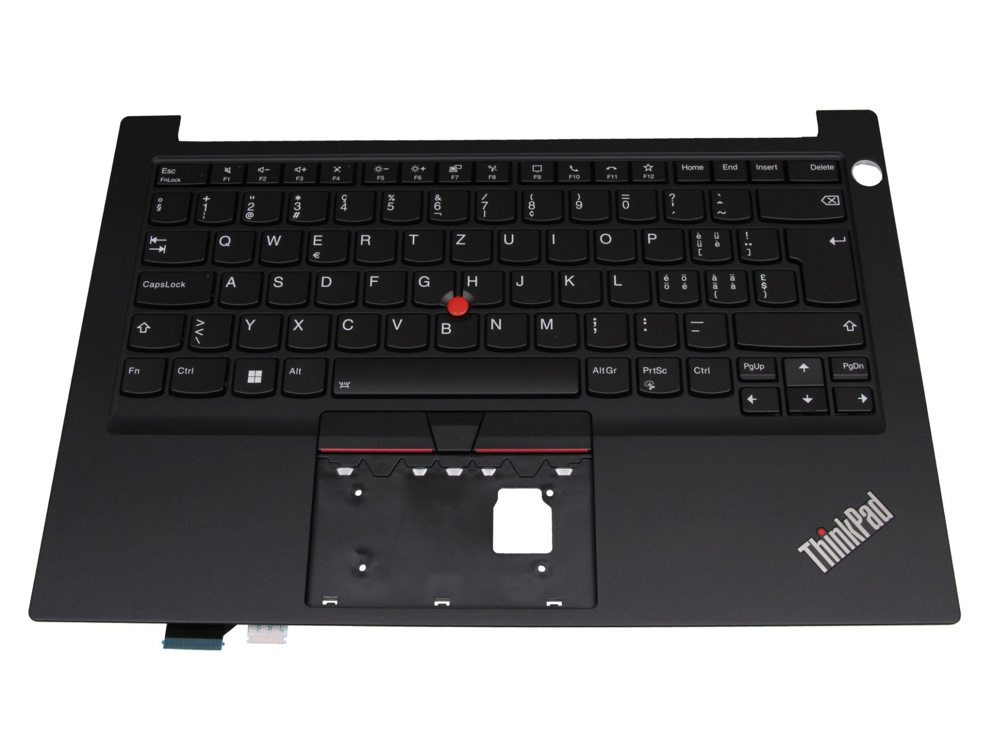 Lenovo PK131HJ3B12 Tastatur inkl. Topcase CH (schweiz) schwarz/schwarz mit Backlight und Mouse-Stick