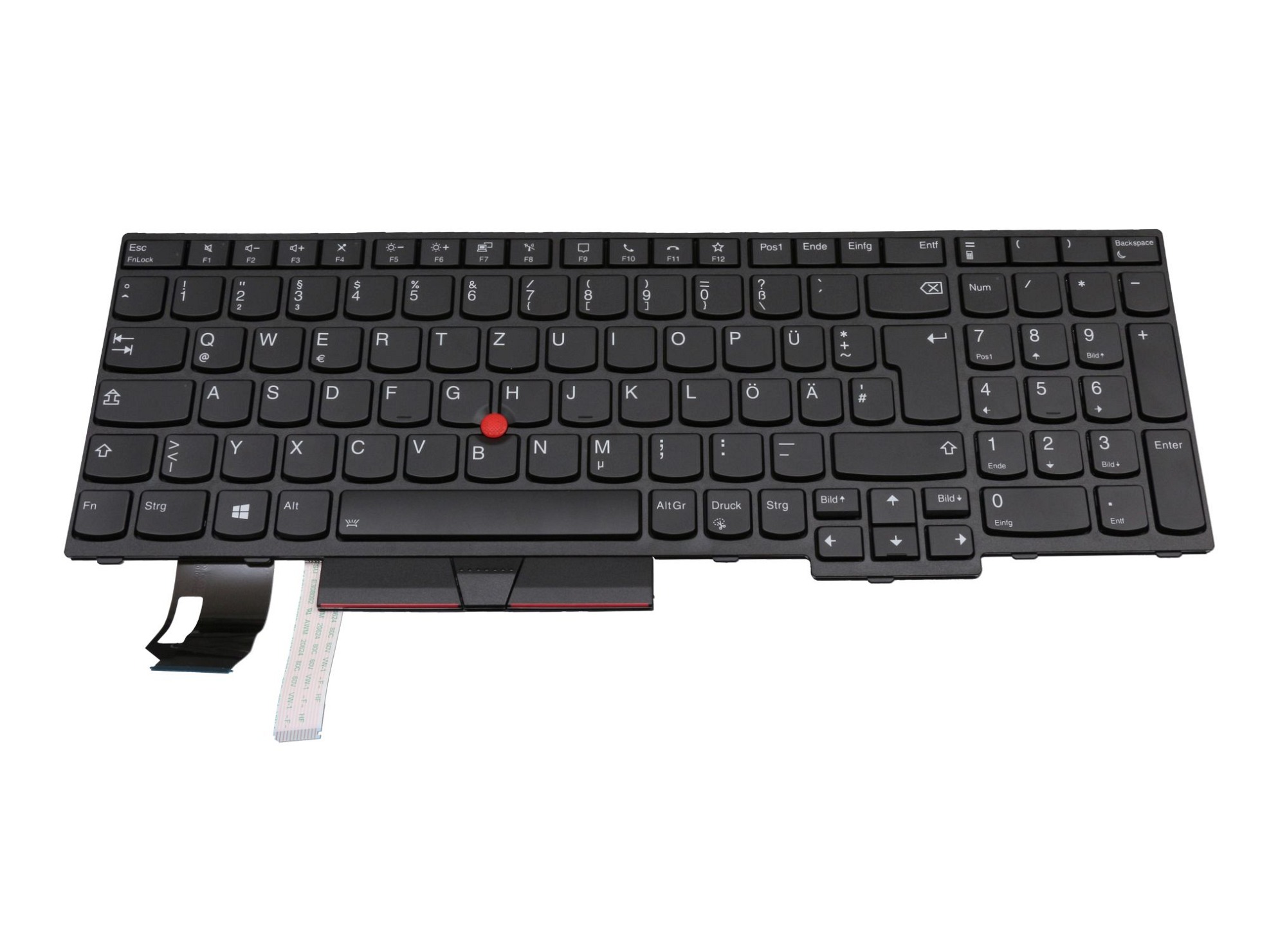 Lenovo 2H-BBDGML70111 Tastatur DE (deutsch) schwarz/schwarz mit Backlight und Mouse-Stick