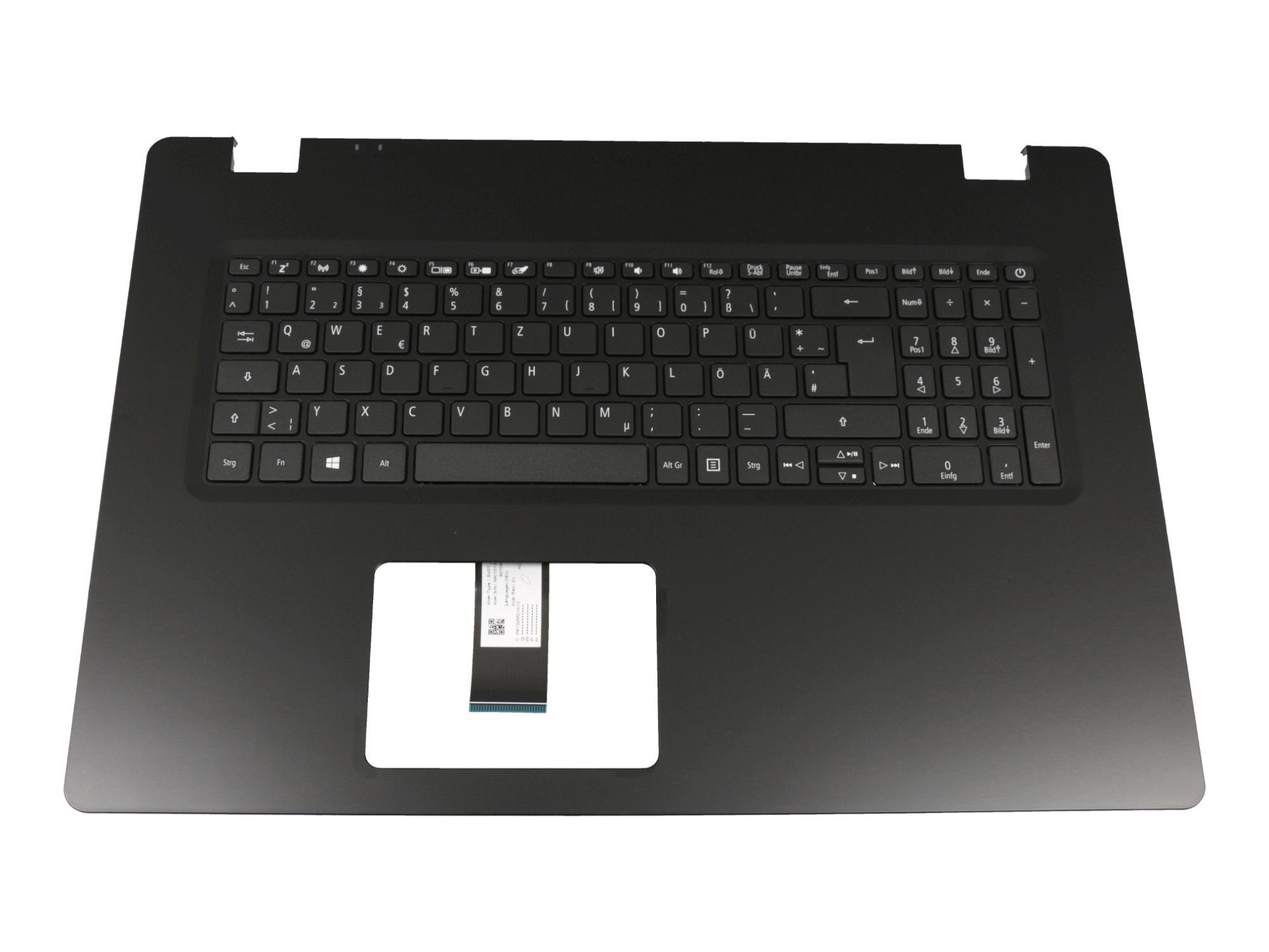 Acer AP2MD000500 Tastatur inkl. Topcase DE (deutsch) schwarz/schwarz