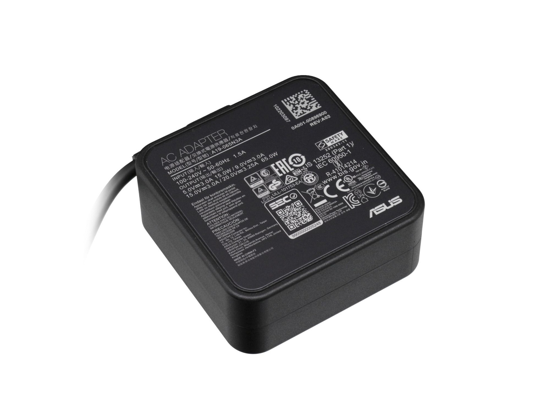 USB-C Netzteil 65,0 Watt für Asus ROG Zephyrus S17 GX701LV