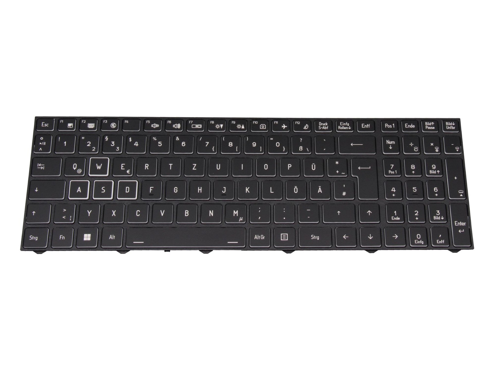 Medion 102-018H9LHA04 Tastatur DE (deutsch) schwarz/schwarz mit Backlight (Gaming)