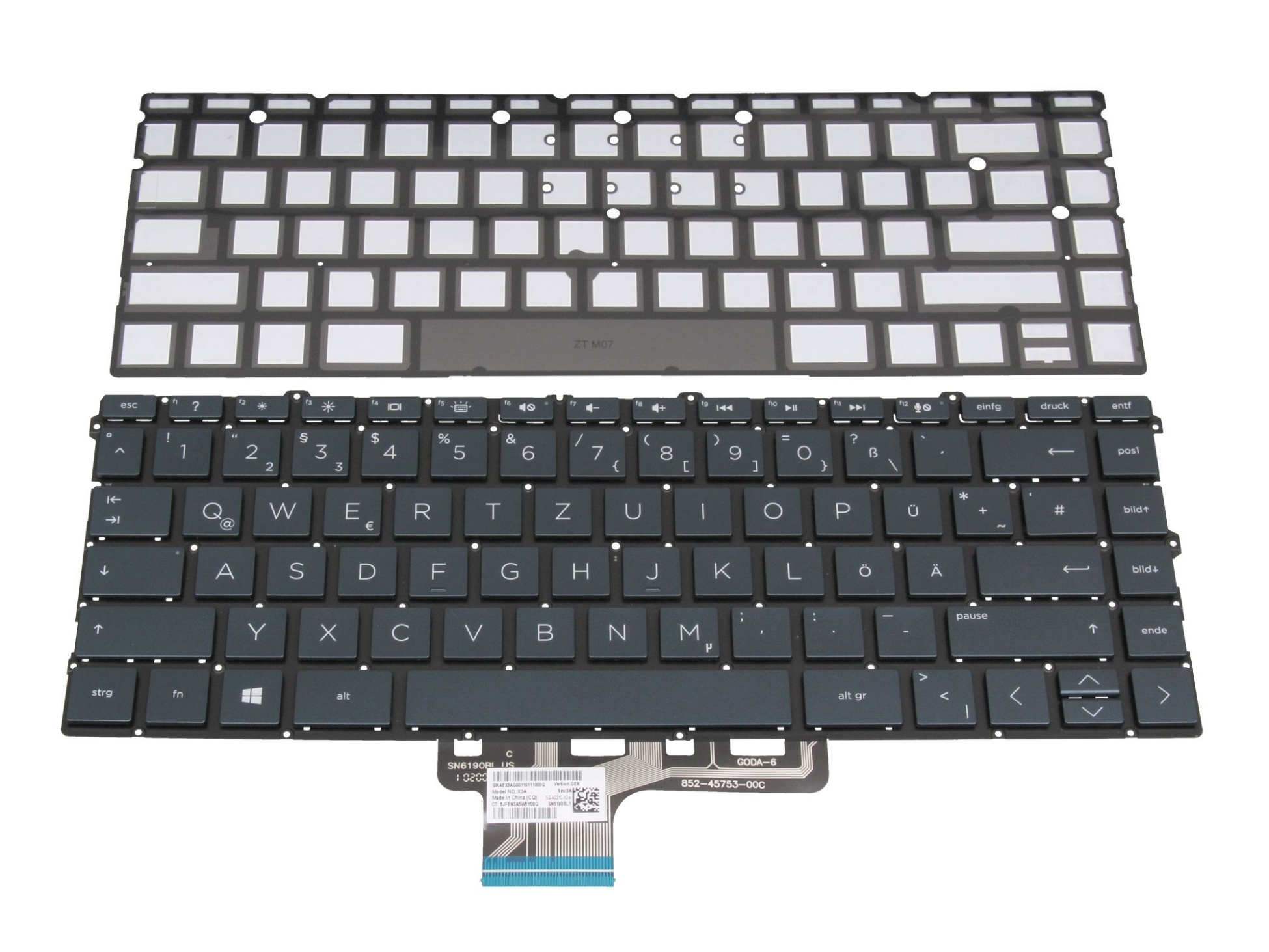 HP L73749-041 Tastatur DE (deutsch) schwarz mit Backlight
