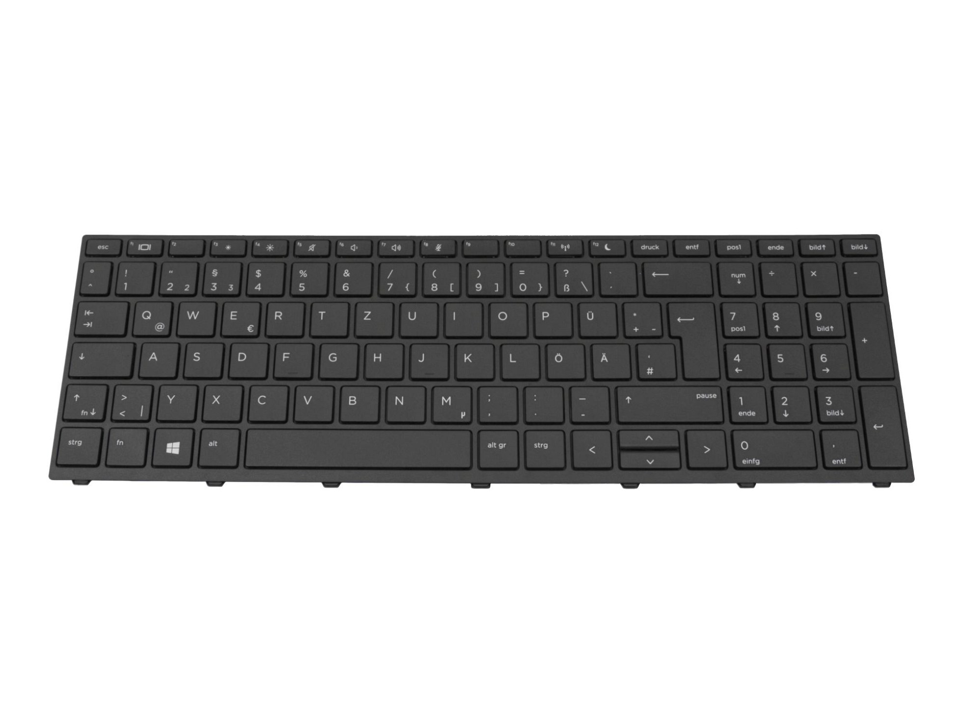 HP SG-87800-2DA Tastatur DE (deutsch) schwarz/schwarz mit Numpad