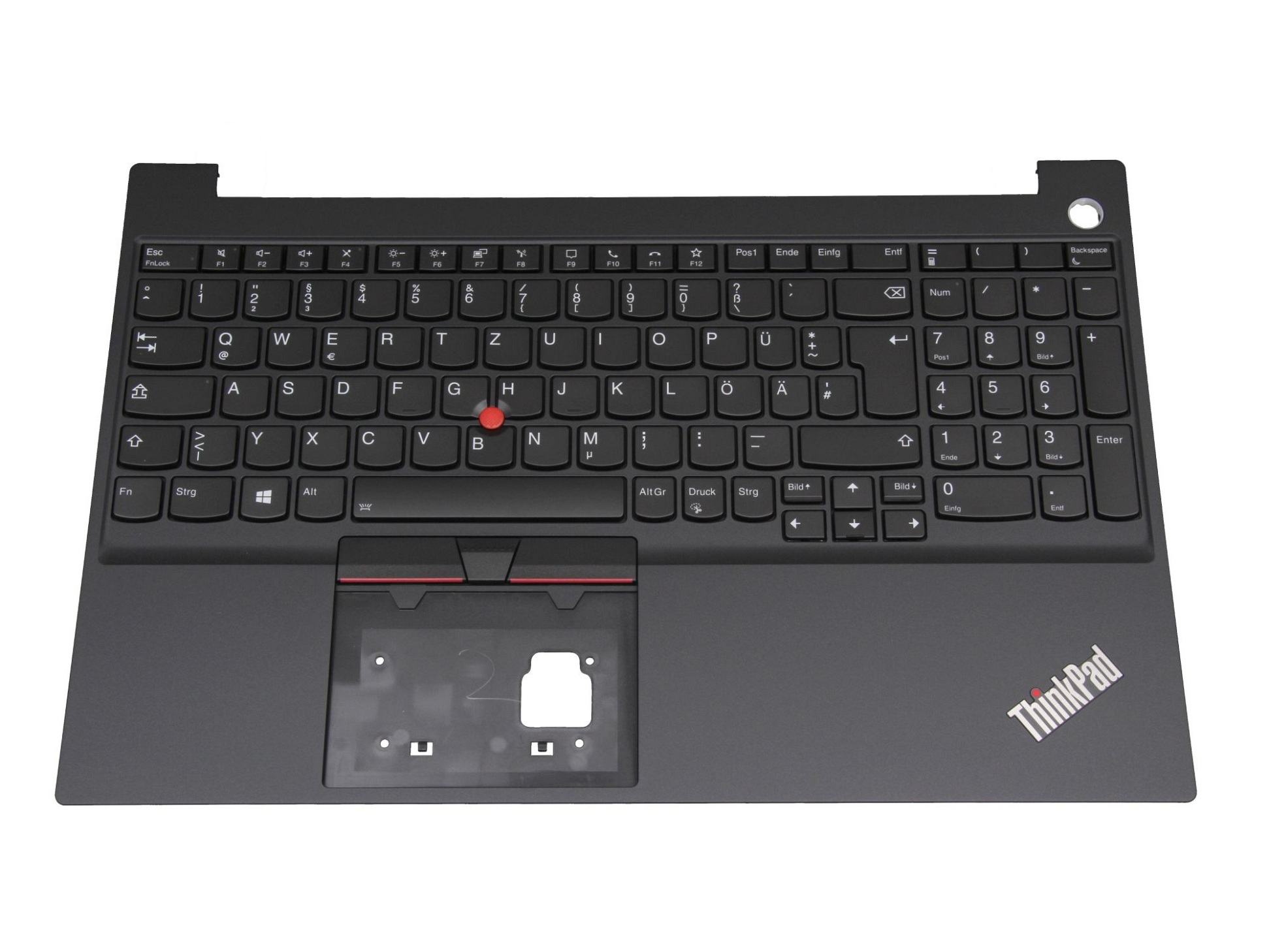 T0010L Tastatur inkl. Topcase DE (deutsch) schwarz/schwarz mit Backlight und Mouse-Stick
