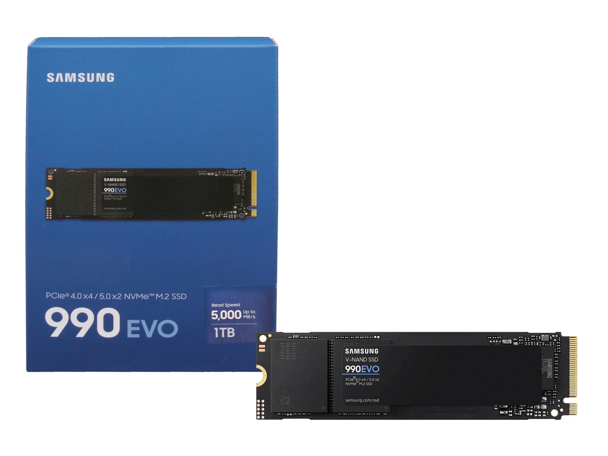 Samsung EUI64002538214142068B Samsung 990 EVO SSD Festplatte 1TB (M.2 22 x 80 mm)