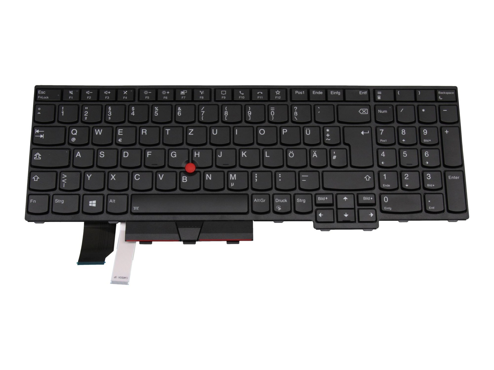 ODM PK131H62B11 Tastatur DE (deutsch) schwarz/schwarz mit Backlight und Mouse-Stick