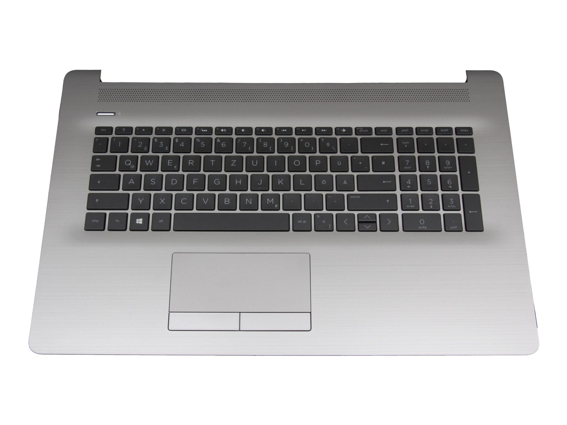 HP SB550A-73H0 Tastatur inkl. Topcase DE (deutsch) schwarz/silber mit Backlight ohne ODD