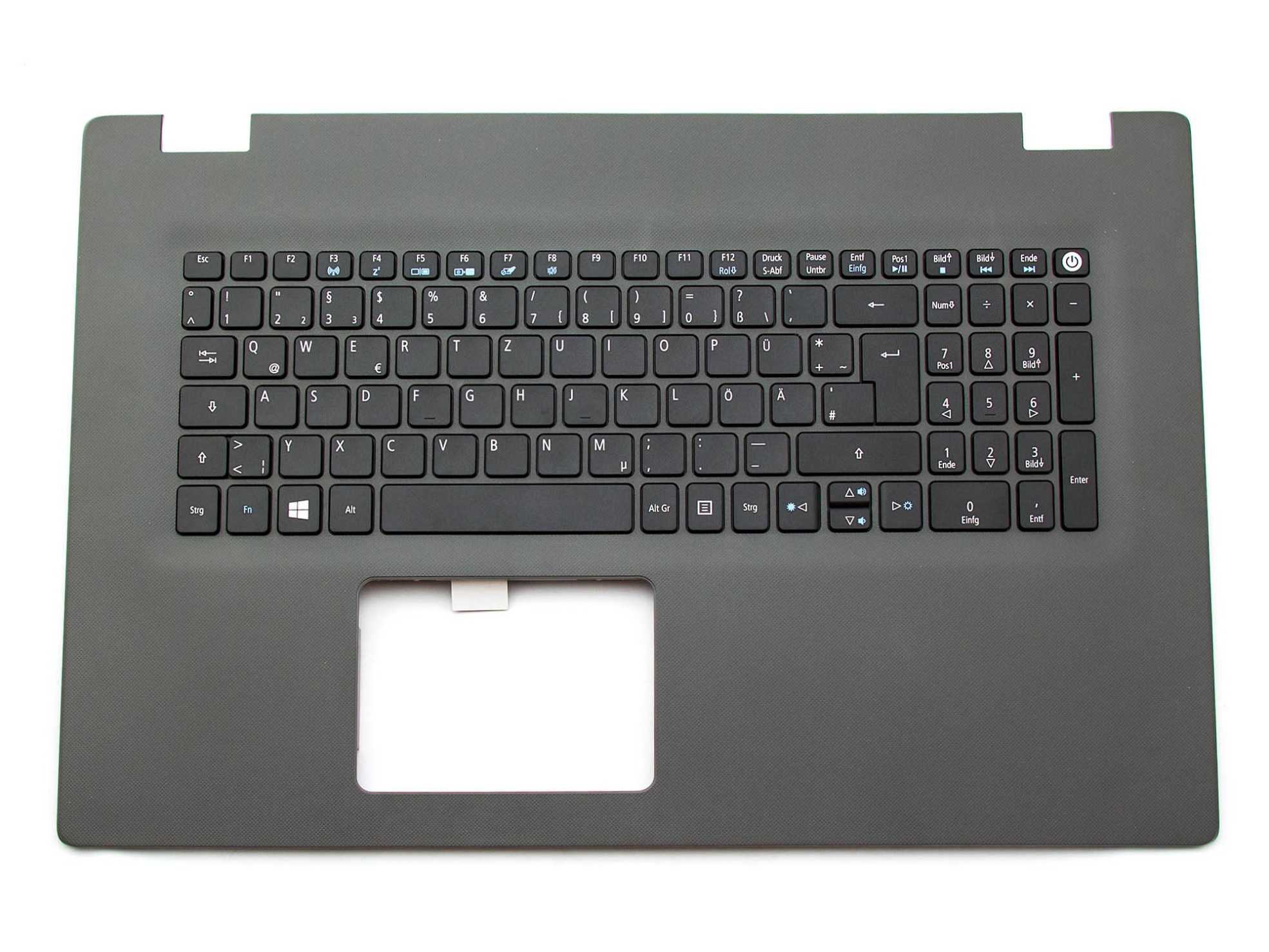 Acer AEZRTG00010 Tastatur inkl. Topcase DE (deutsch) schwarz/grau B-Ware