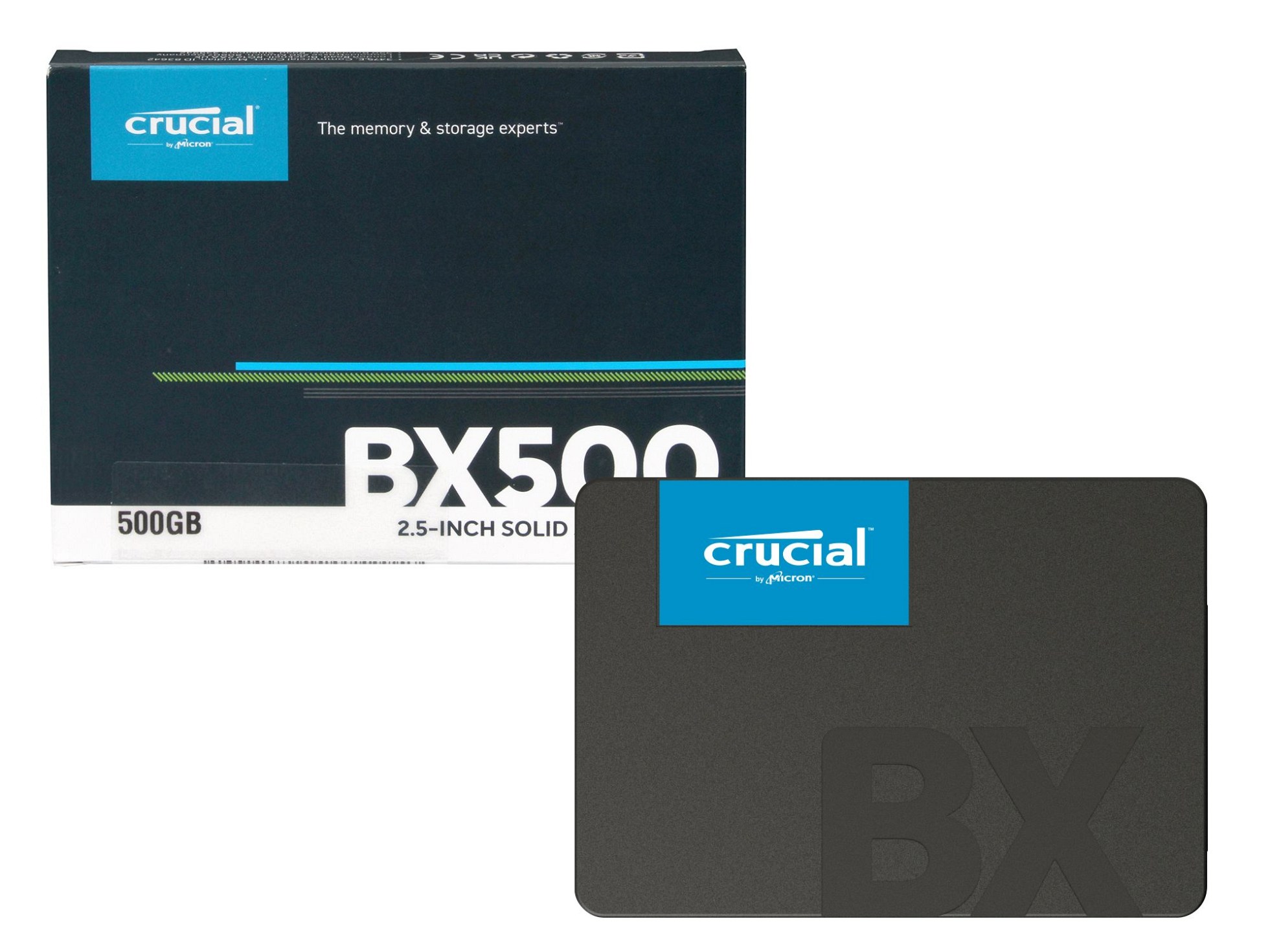 Crucial 2408E899E794 Crucial BX500 SSD Festplatte 500GB (2,5 Zoll / 6,4 cm)