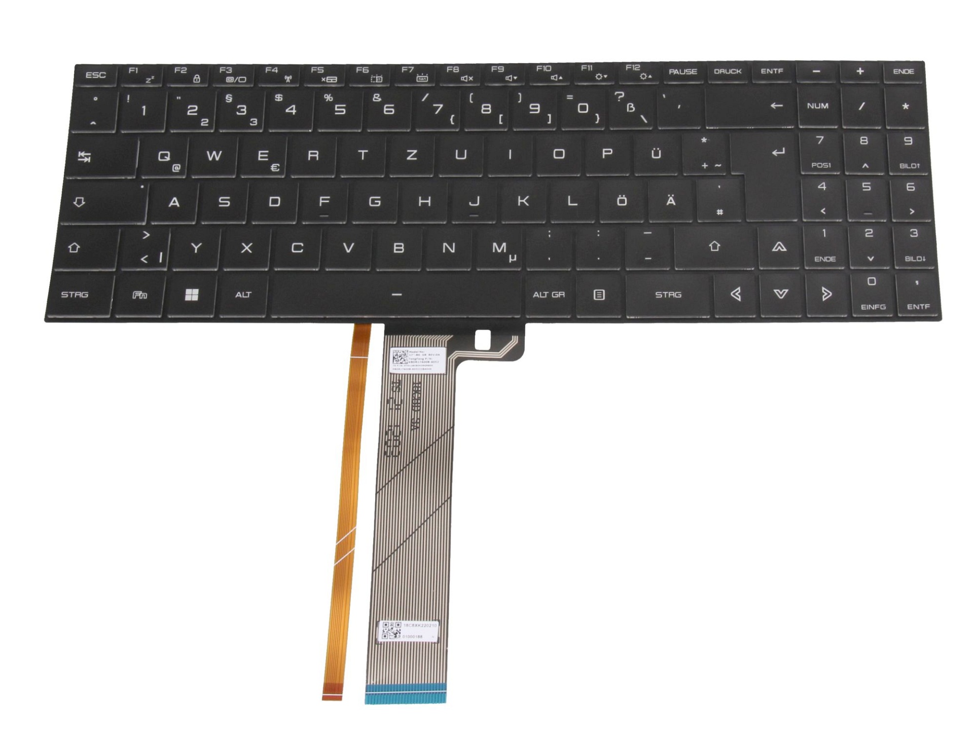 Medion 40081389 Tastatur DE (deutsch) schwarz mit Backlight