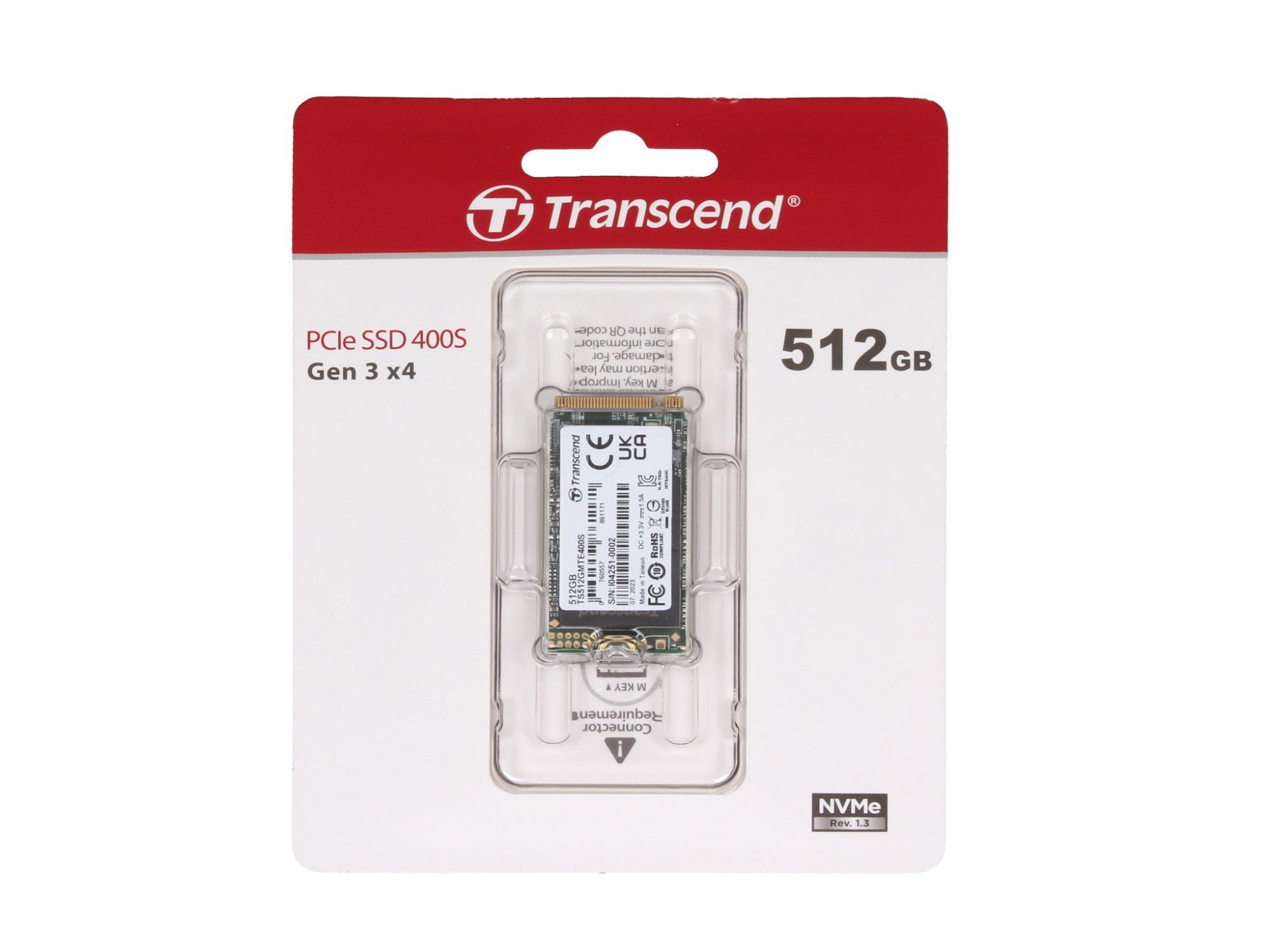 M2P452 Transcend 400S SSD Festplatte 512GB (M.2 22 x 42 mm)