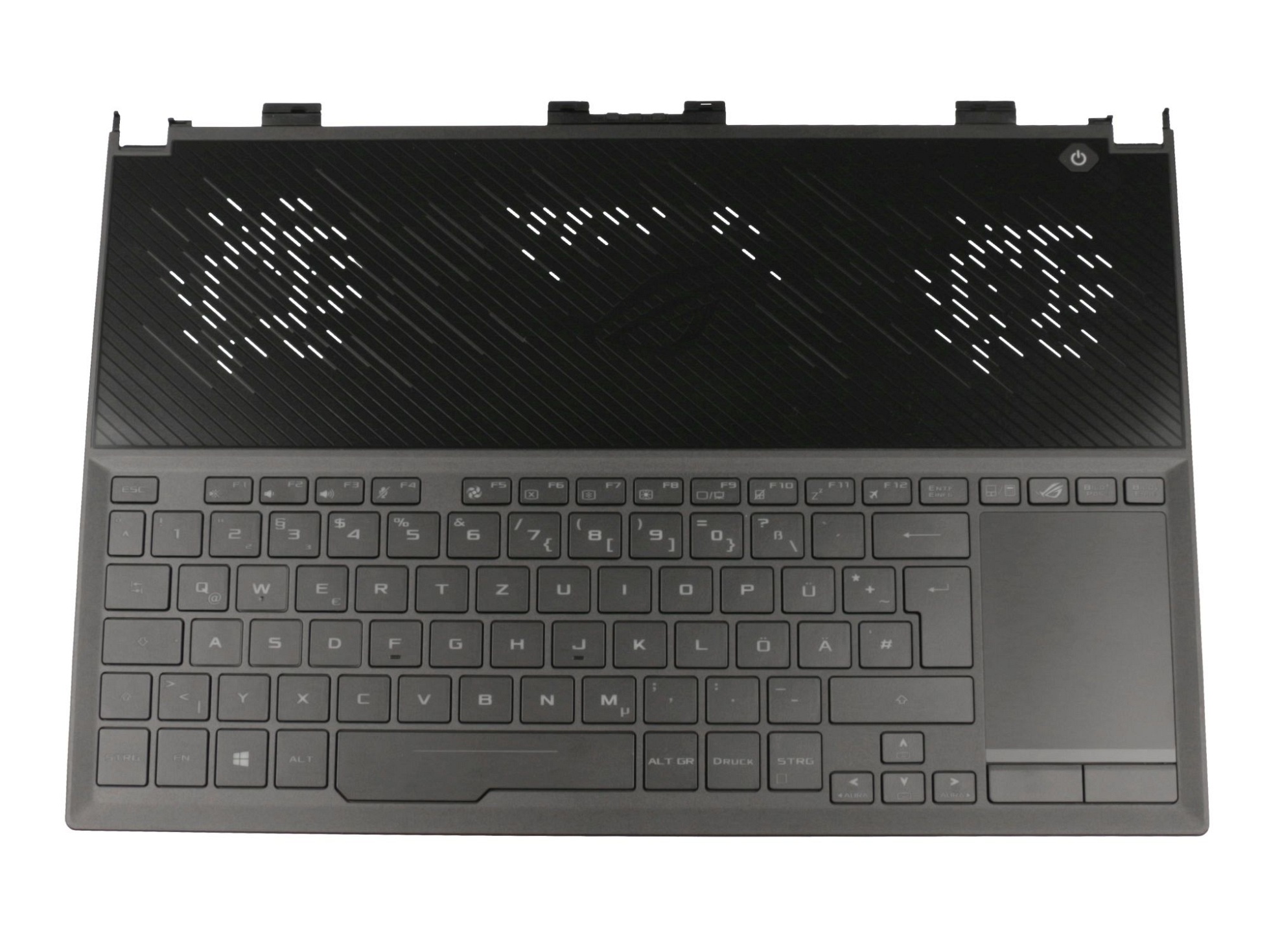 Sunrex V161162FK1 GR Tastatur inkl. Topcase DE (deutsch) schwarz/schwarz mit Backlight