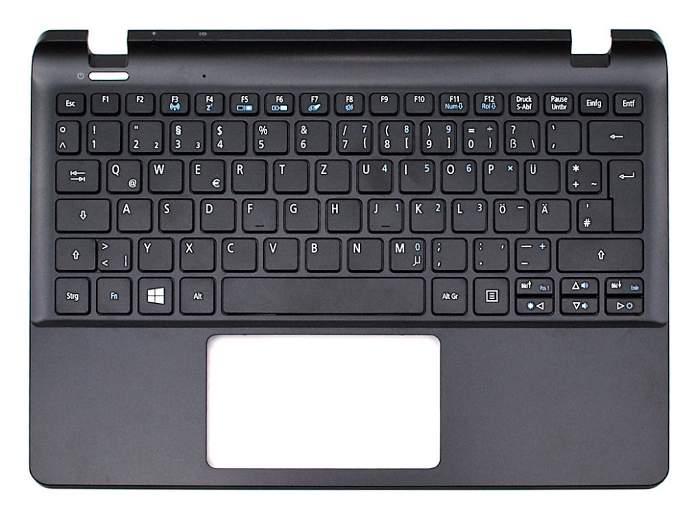Quanta 1KAJZZG001Y Tastatur inkl. Topcase DE (deutsch) schwarz/schwarz