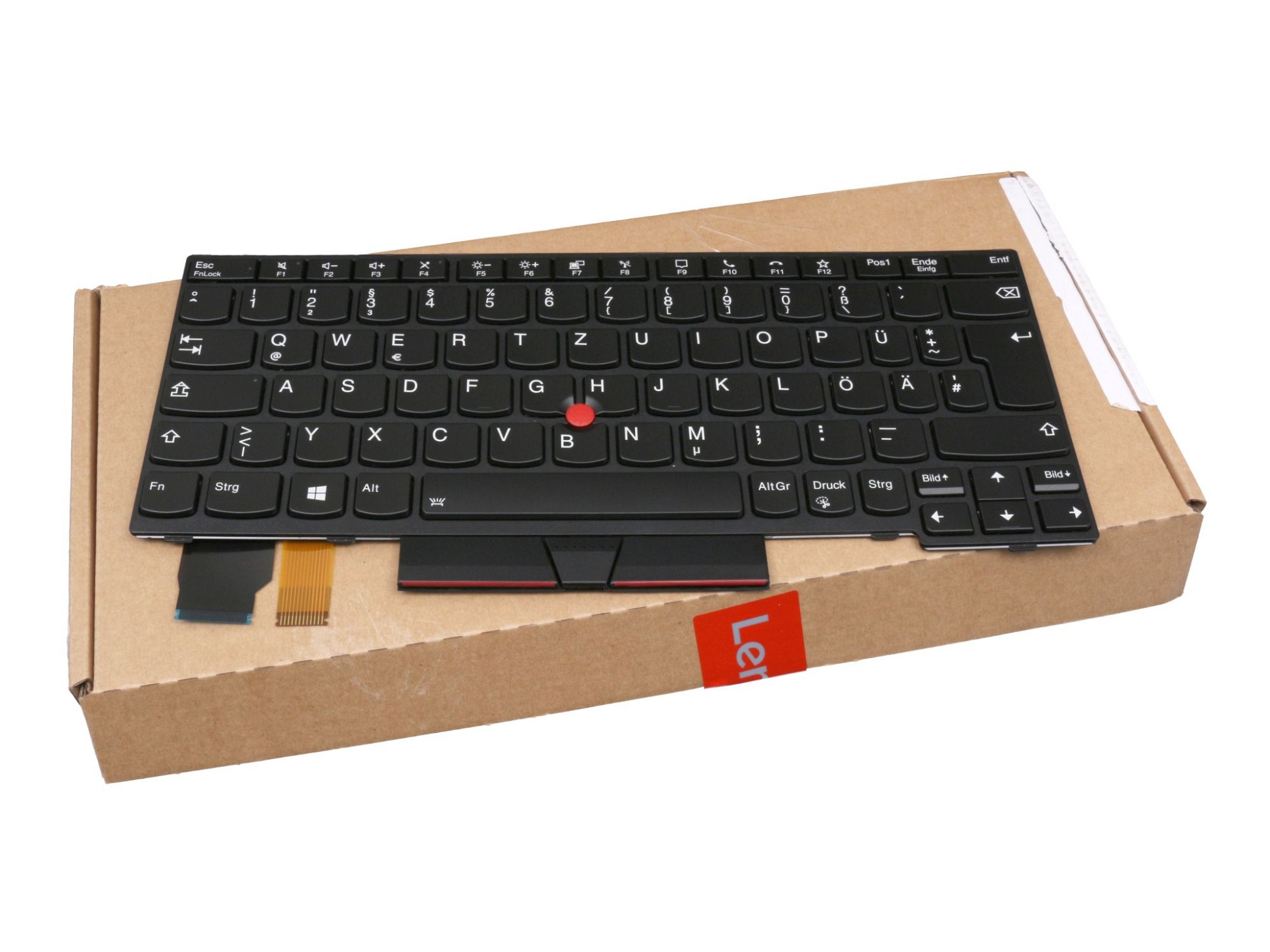 TDLX13 Tastatur DE (deutsch) schwarz/schwarz mit Backlight und Mouse-Stick