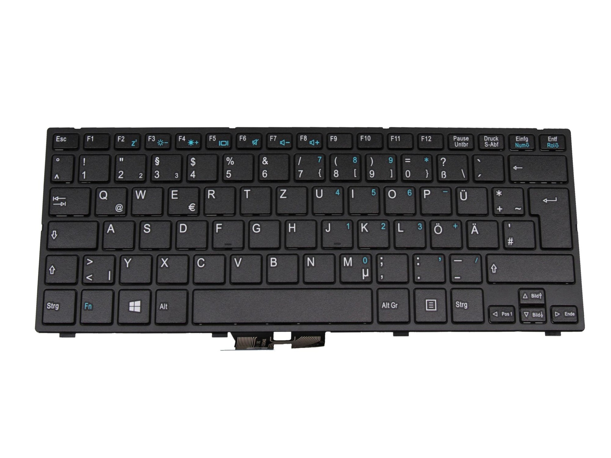 Medion 40077237 Tastatur DE (deutsch) schwarz/schwarz