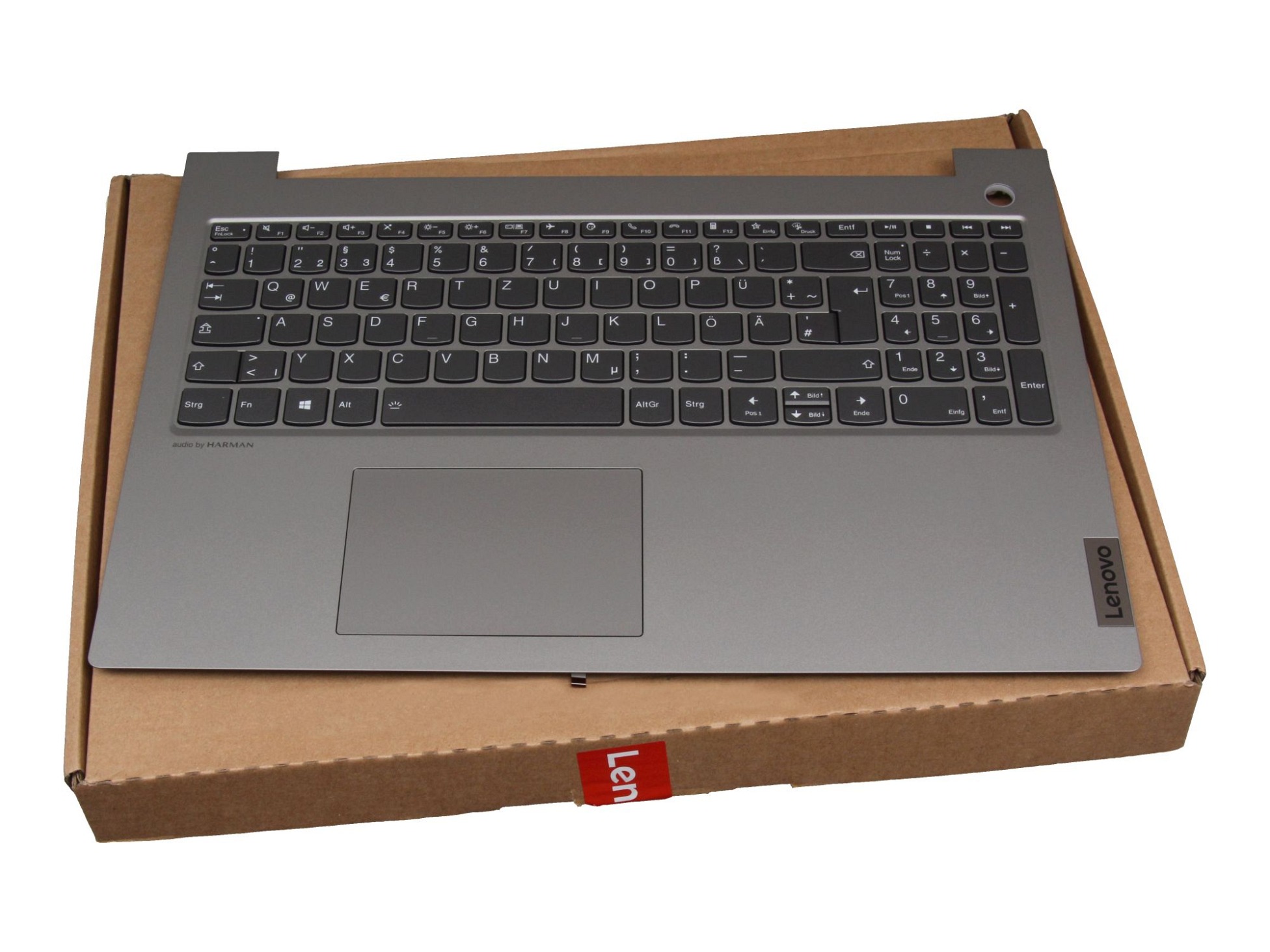 Lenovo PR5SB-GR Tastatur inkl. Topcase DE (deutsch) grau/grau mit Backlight