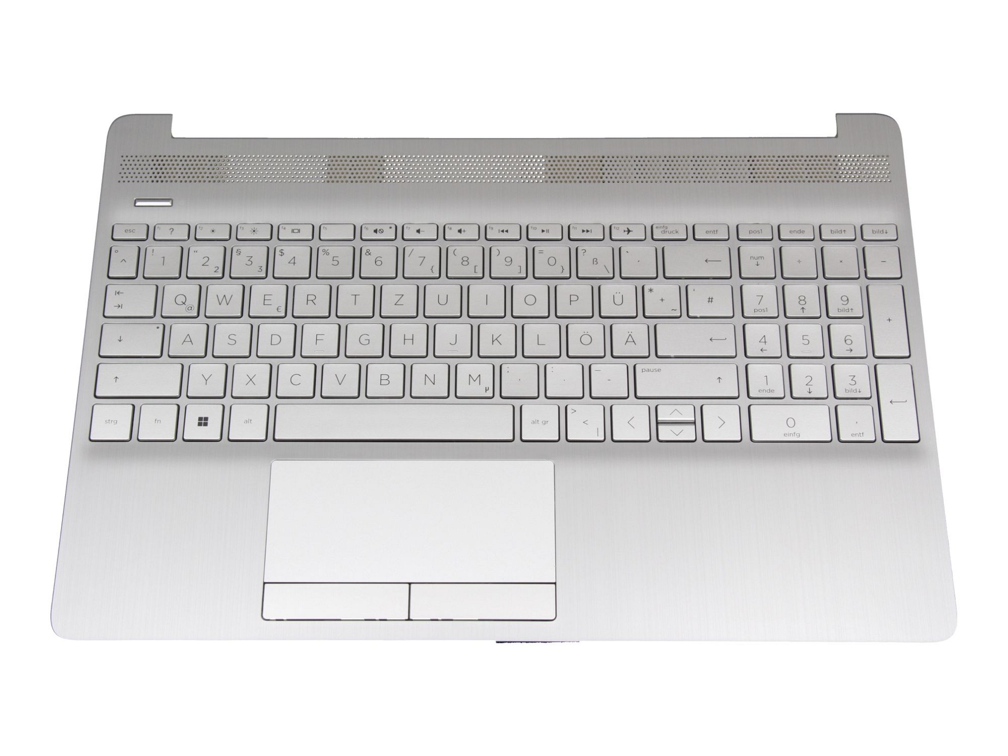 HP AM2H8000100-KFC1 Tastatur inkl. Topcase DE (deutsch) silber/silber Inkl. Touchpad