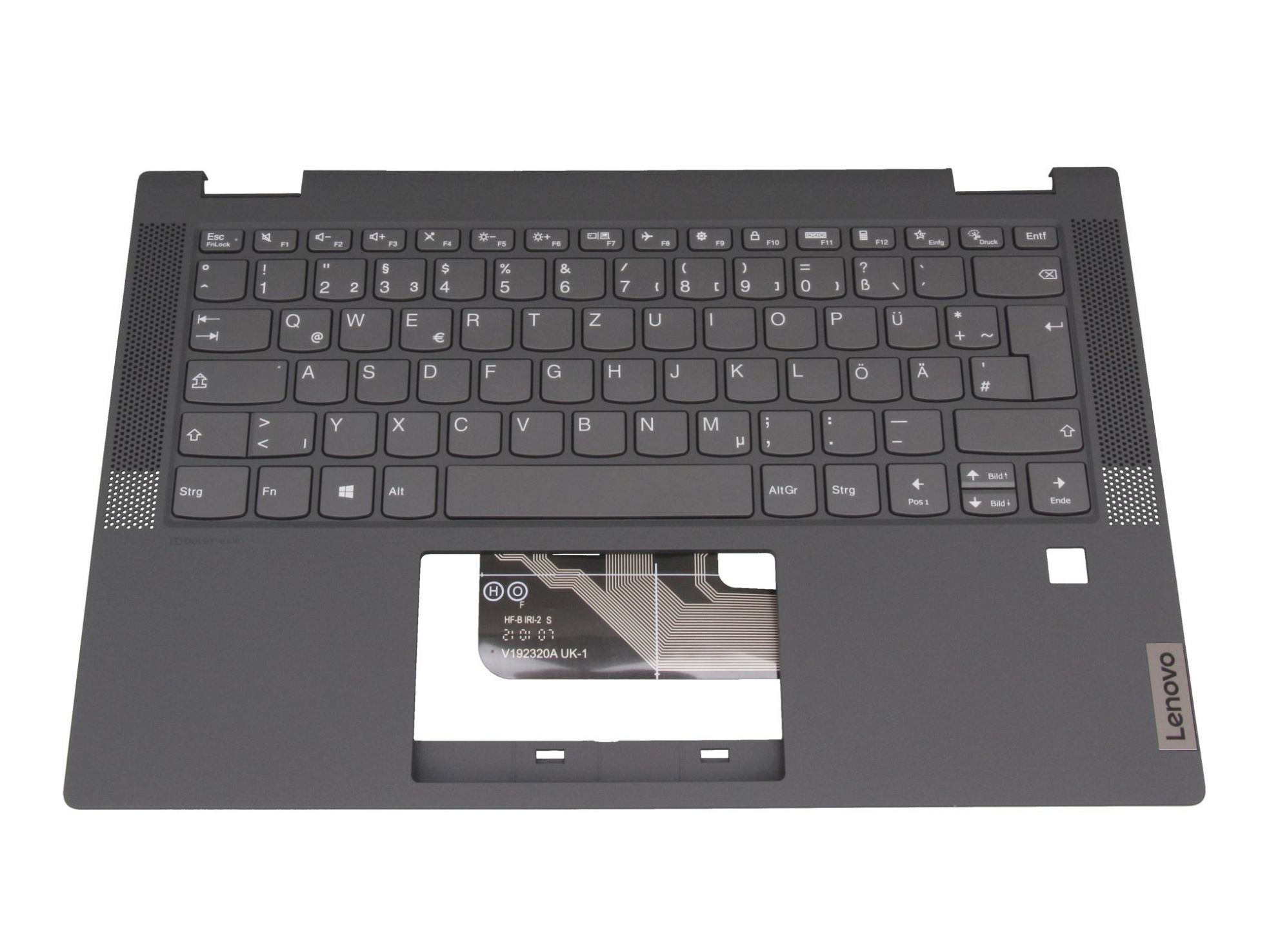 Lenovo PR4S-GR Tastatur inkl. Topcase DE (deutsch) grau/grau