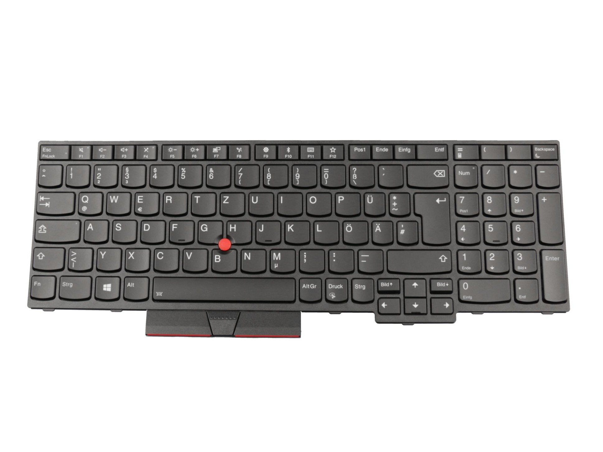 TE580D Tastatur DE (deutsch) schwarz/schwarz mit Backlight und Mouse-Stick
