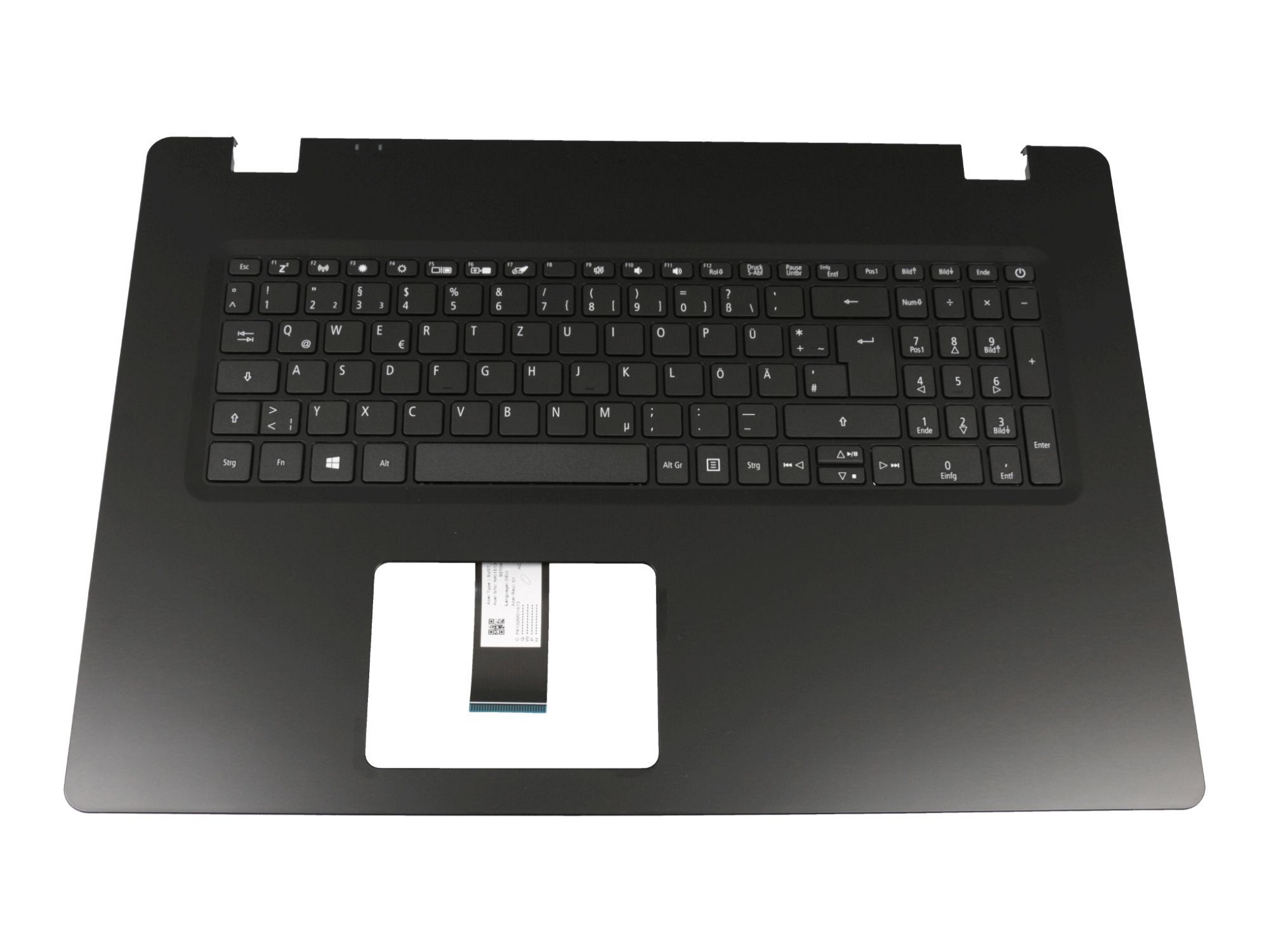 Acer 6B.HEKN2.014 Tastatur inkl. Topcase DE (deutsch) schwarz/schwarz