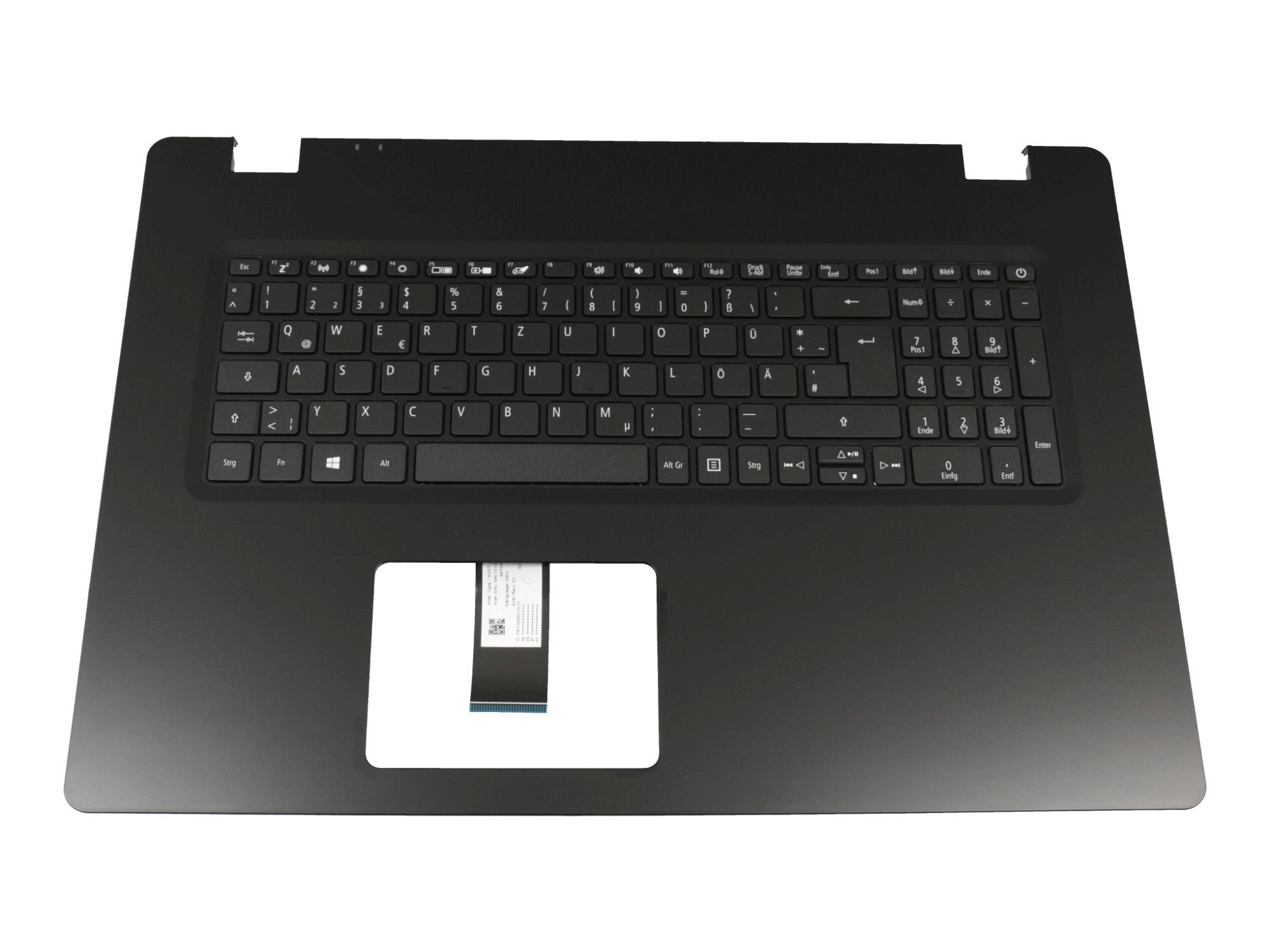 Acer NKI15130SR Tastatur inkl. Topcase DE (deutsch) schwarz/schwarz