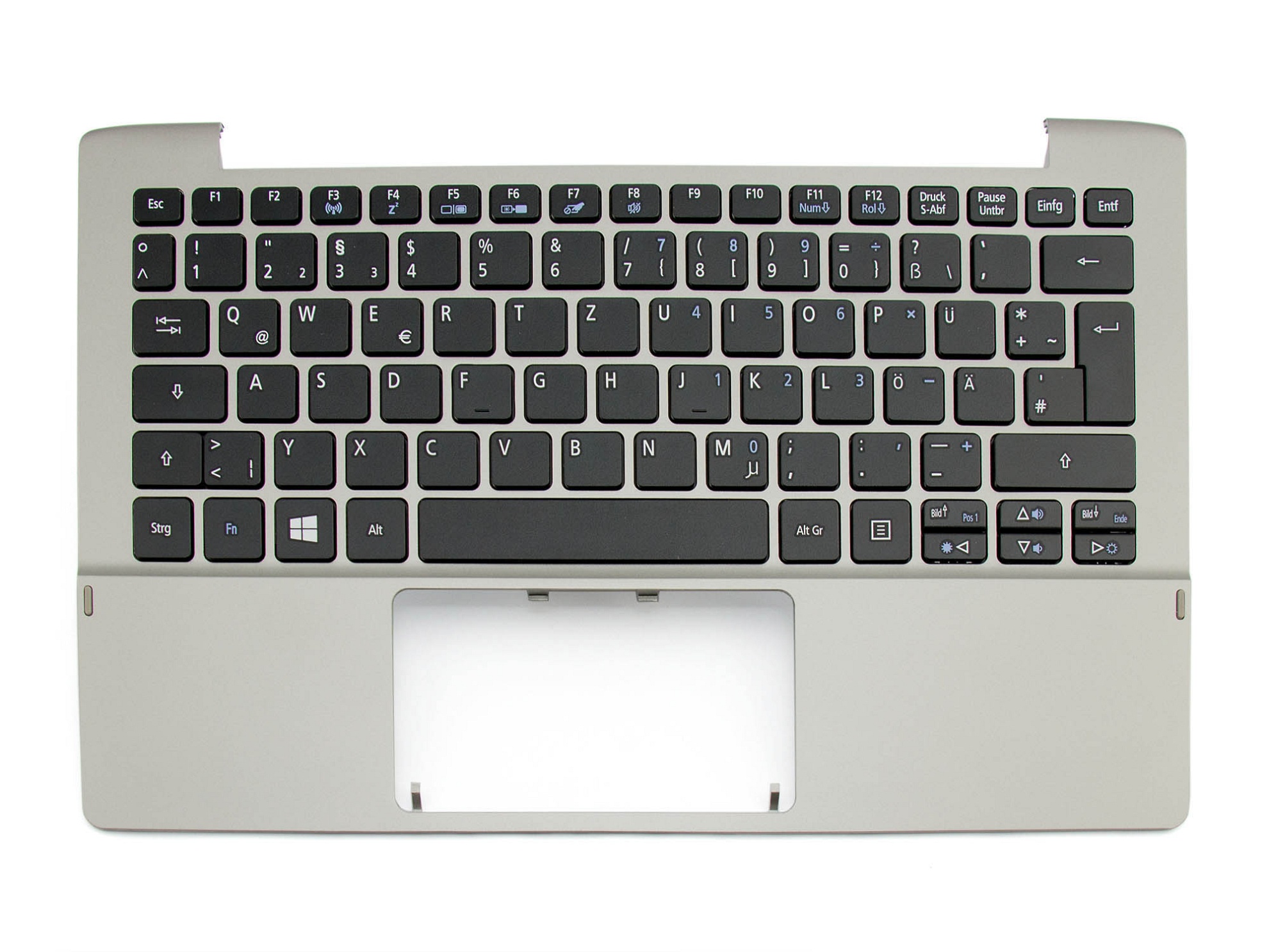 Acer NKI111S00A6 Tastatur inkl. Topcase DE (deutsch) schwarz/silber