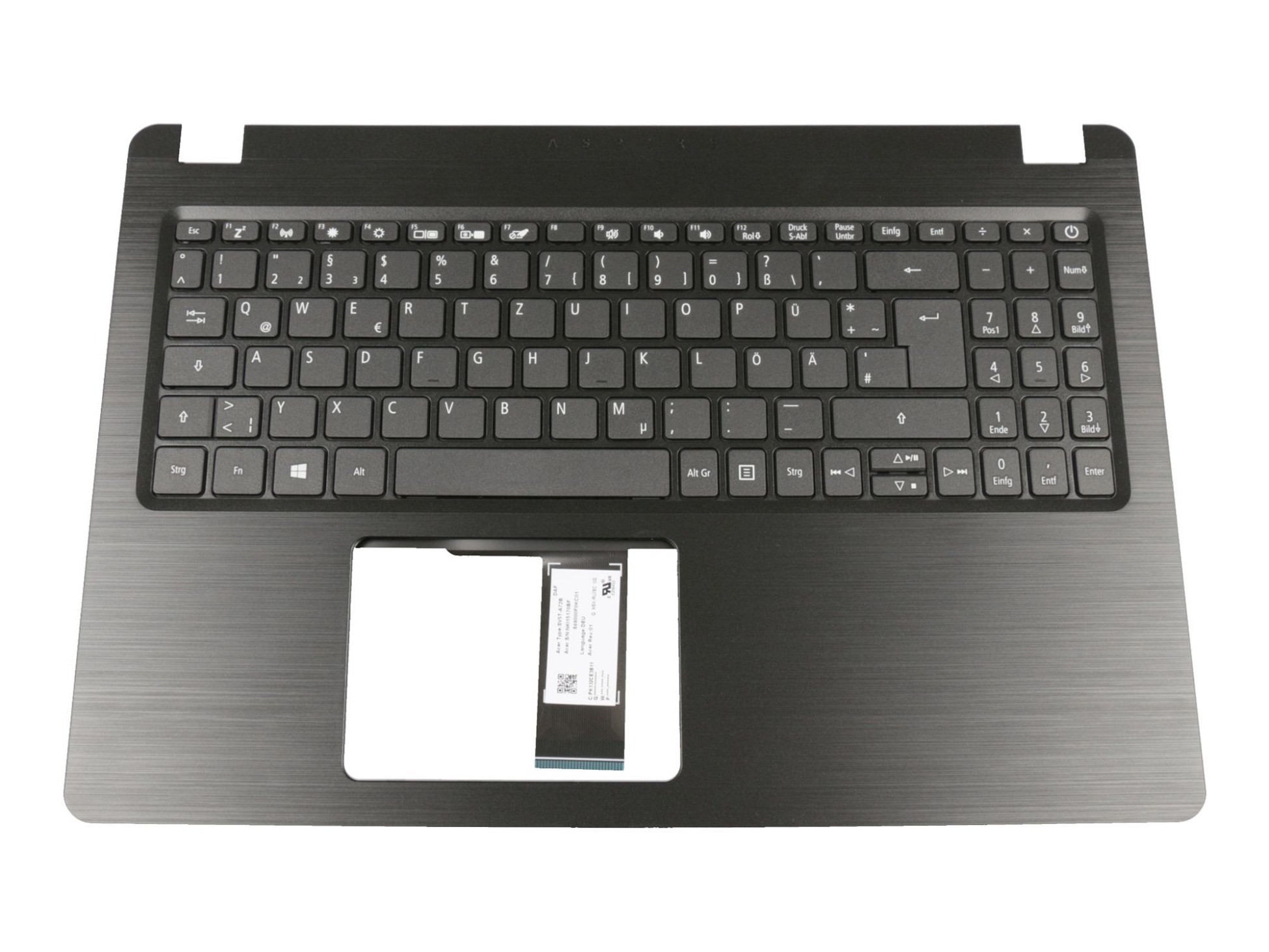 Acer NSK-RL0SC Tastatur inkl. Topcase DE (deutsch) schwarz/schwarz
