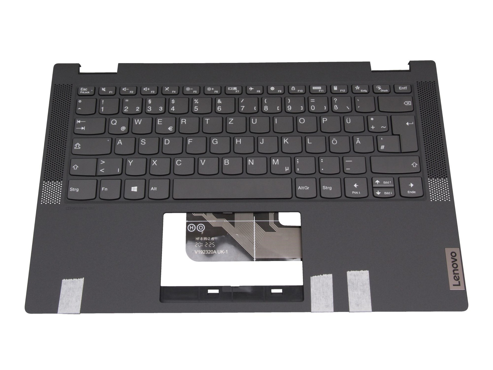 Sunrex V192320AK1-GR Tastatur inkl. Topcase DE (deutsch) dunkelgrau/grau (platinum grey)