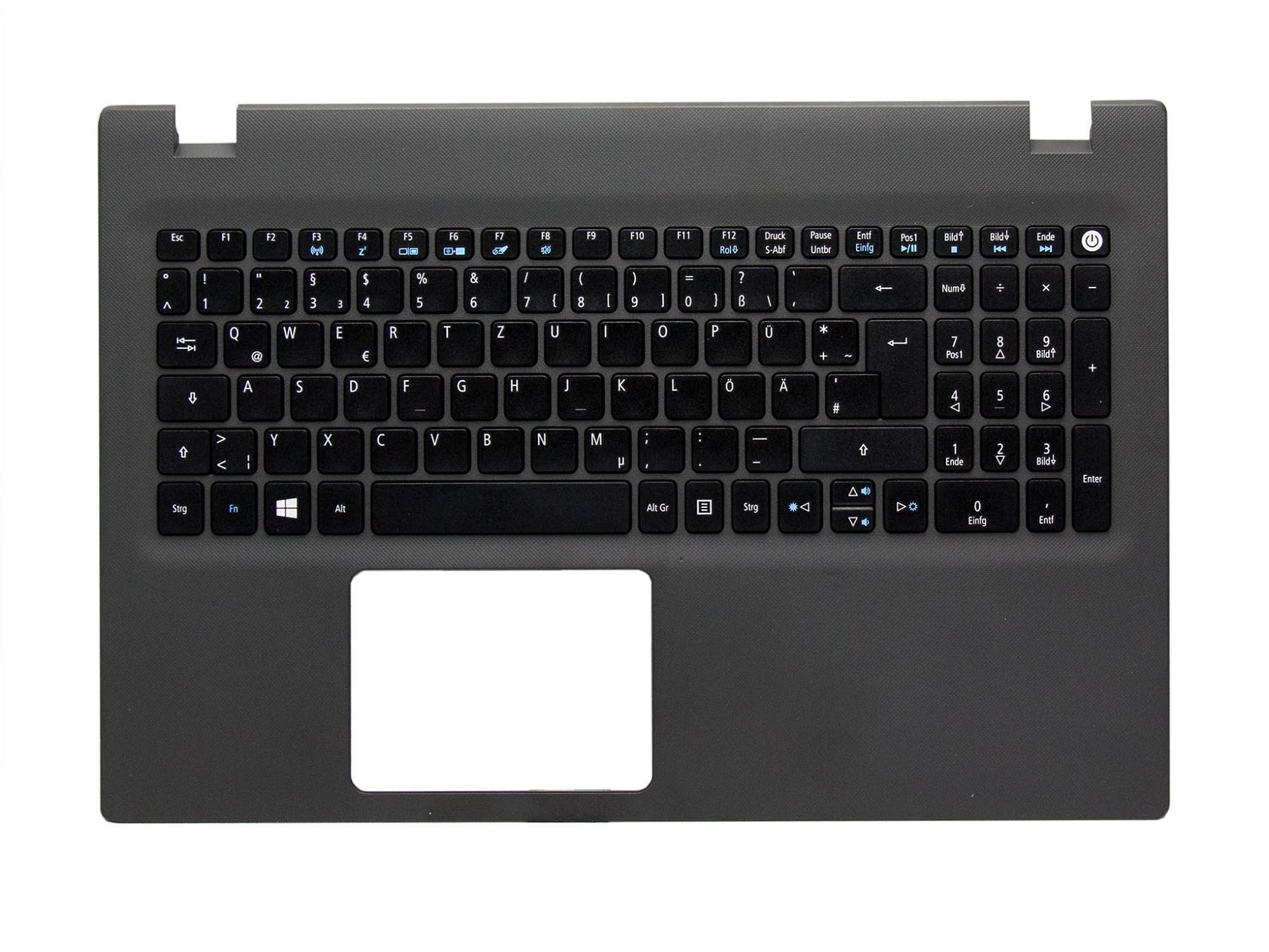 Acer NK.I1513.00J Tastatur inkl. Topcase DE (deutsch) schwarz/grau