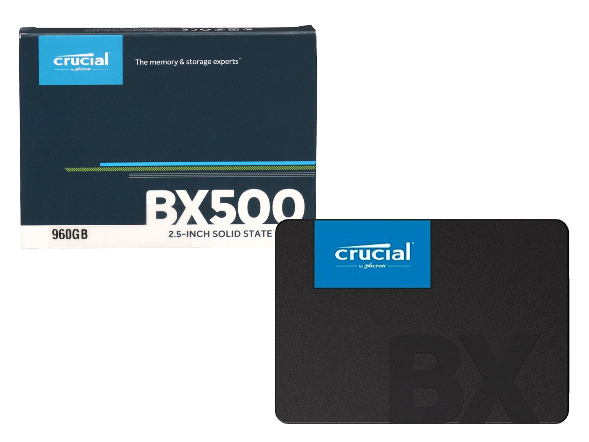 Crucial CT1000BX500SSD1 Crucial BX500 SSD Festplatte 1TB (2,5 Zoll / 6,4 cm)