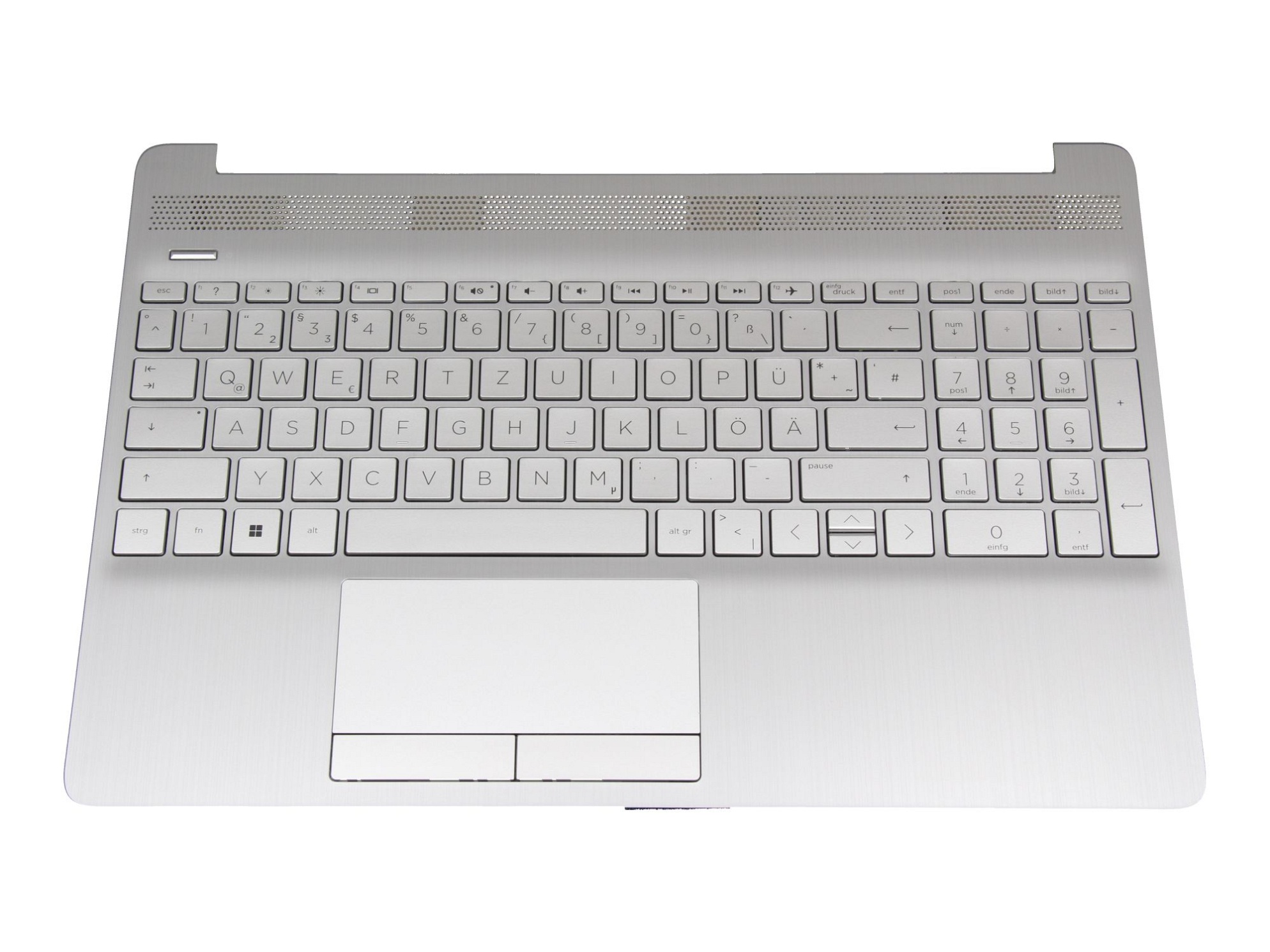 HP 71NHH132178 Tastatur inkl. Topcase DE (deutsch) silber/silber Inkl. Touchpad