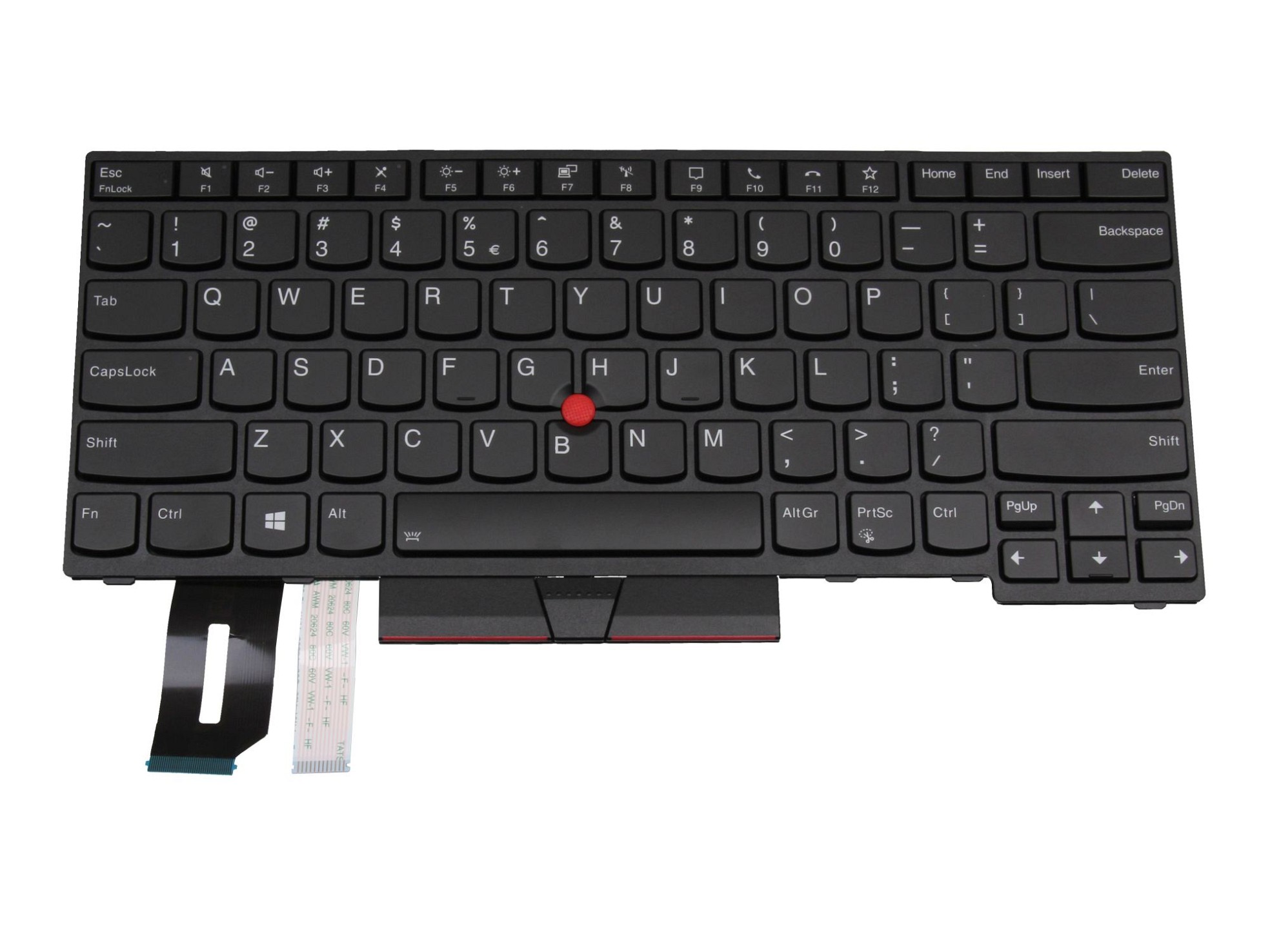 TE14G2 Tastatur US (englisch) schwarz/schwarz mit Backlight und Mouse-Stick