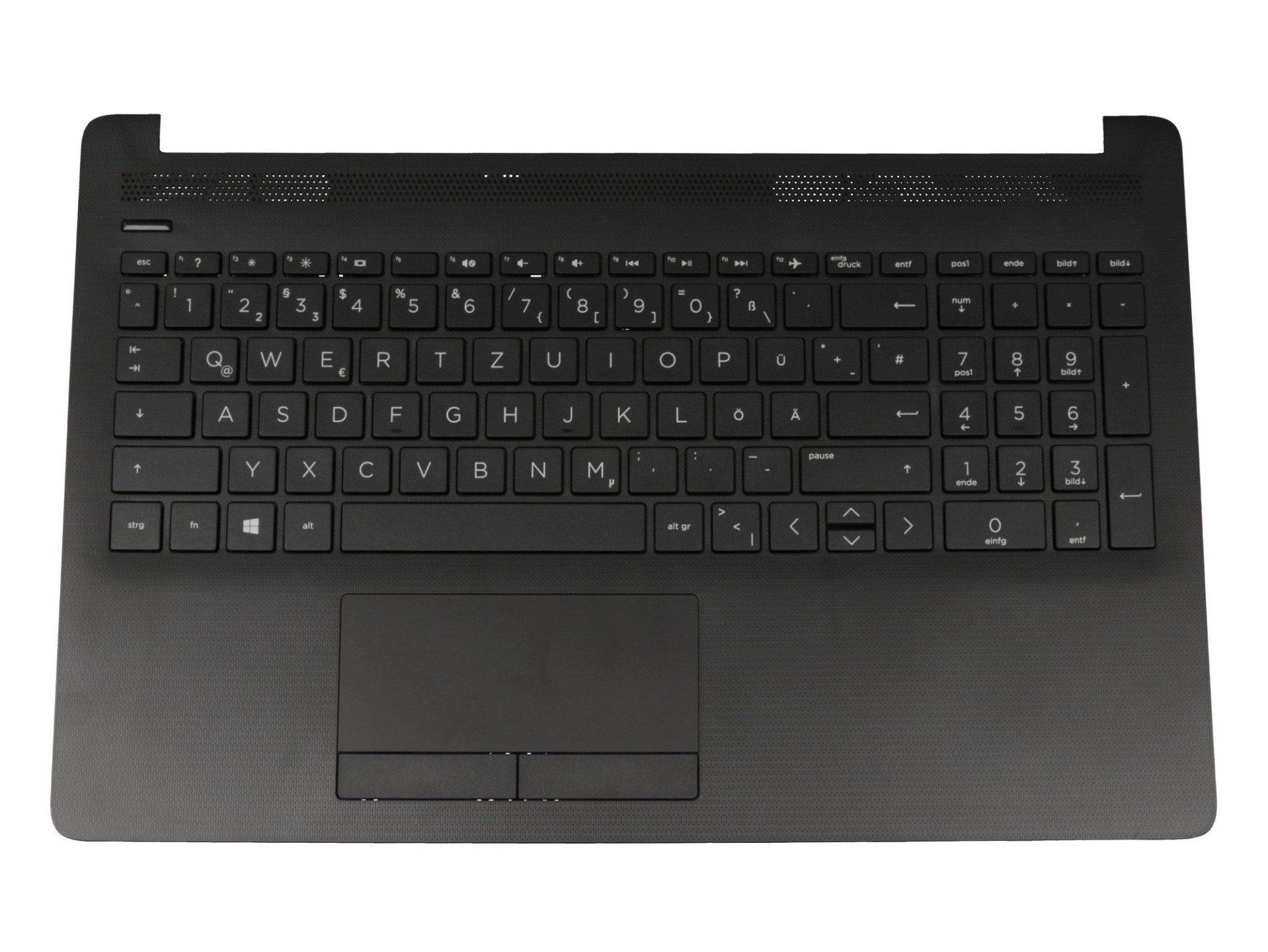 HP AP204000611 Tastatur inkl. Topcase DE (deutsch) schwarz/schwarz (Rautenmuster)