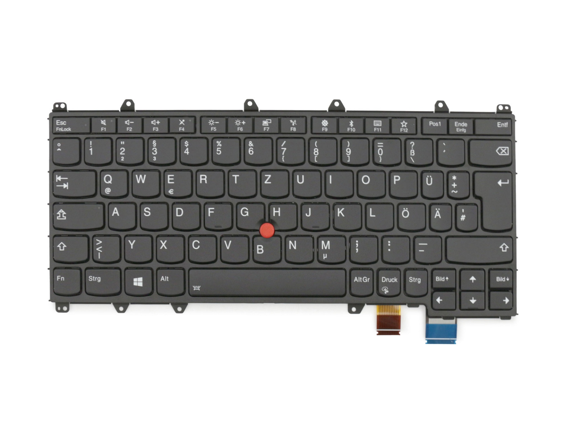 Lenovo 869001V Tastatur DE (deutsch) schwarz/schwarz mit Backlight und Mouse-Stick