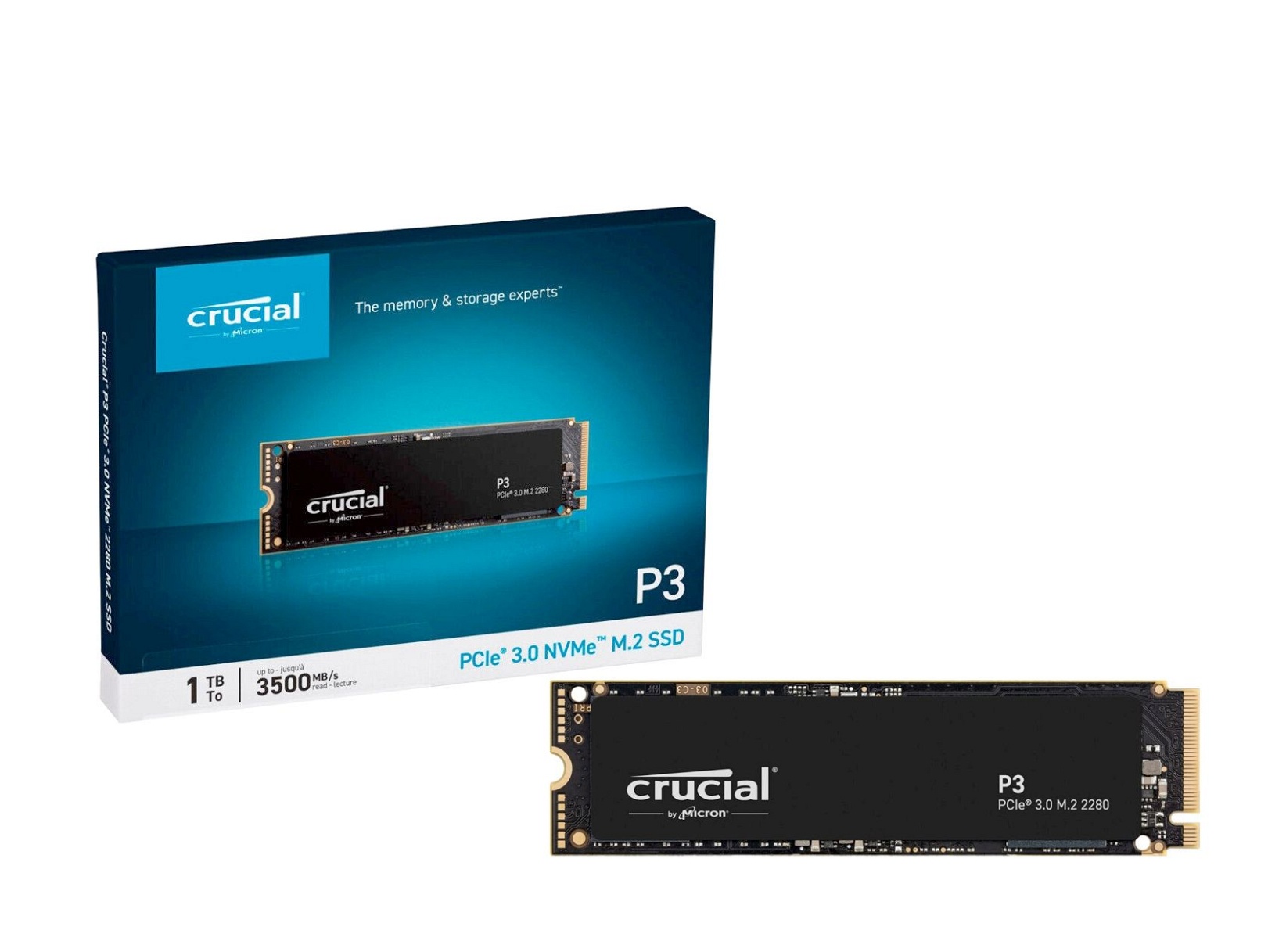 Crucial 508-500005a Crucial P3 SSD Festplatte 1TB (M.2 22 x 80 mm)