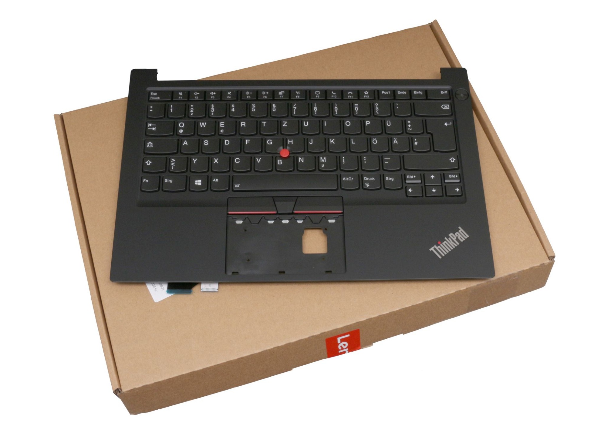 TLE142 Tastatur inkl. Topcase DE (deutsch) schwarz/schwarz mit Backlight und Mouse-Stick mit Ein/Aus Schalt