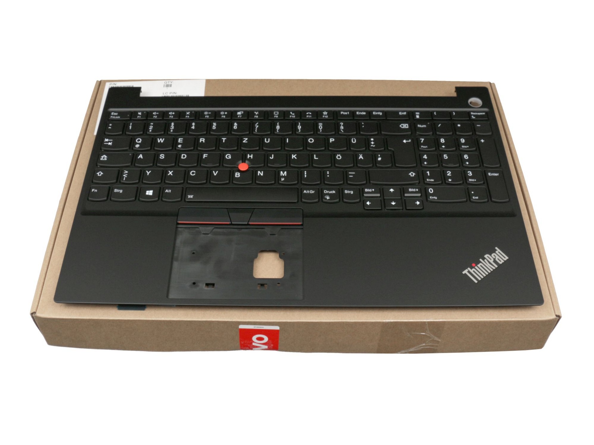 Lenovo SN20W68912 Tastatur inkl. Topcase DE (deutsch) schwarz/schwarz mit Backlight und Mouse-Stick