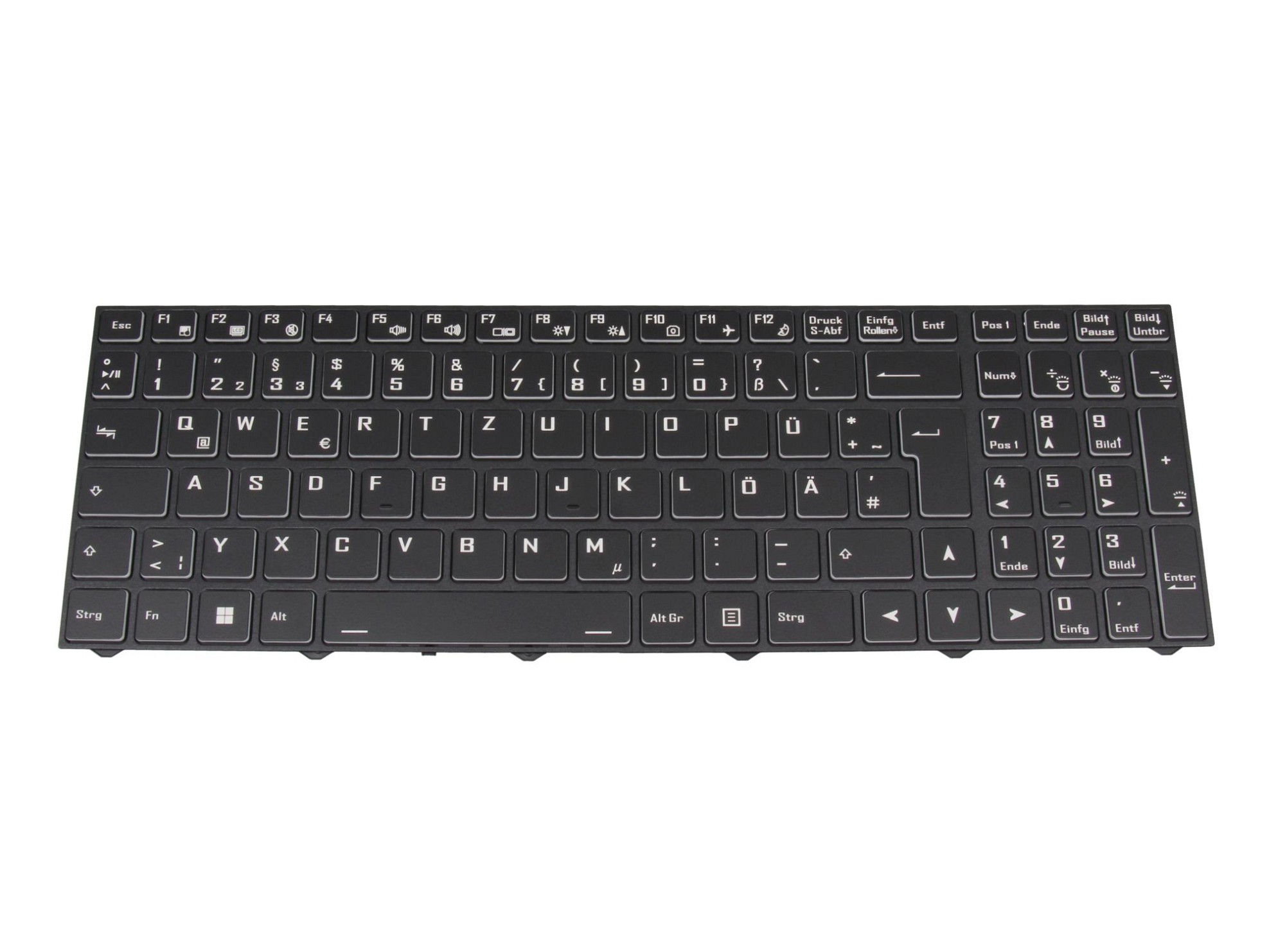 Medion CVM18H96D094309 Tastatur DE (deutsch) schwarz/weiß/schwarz matt mit Backlight