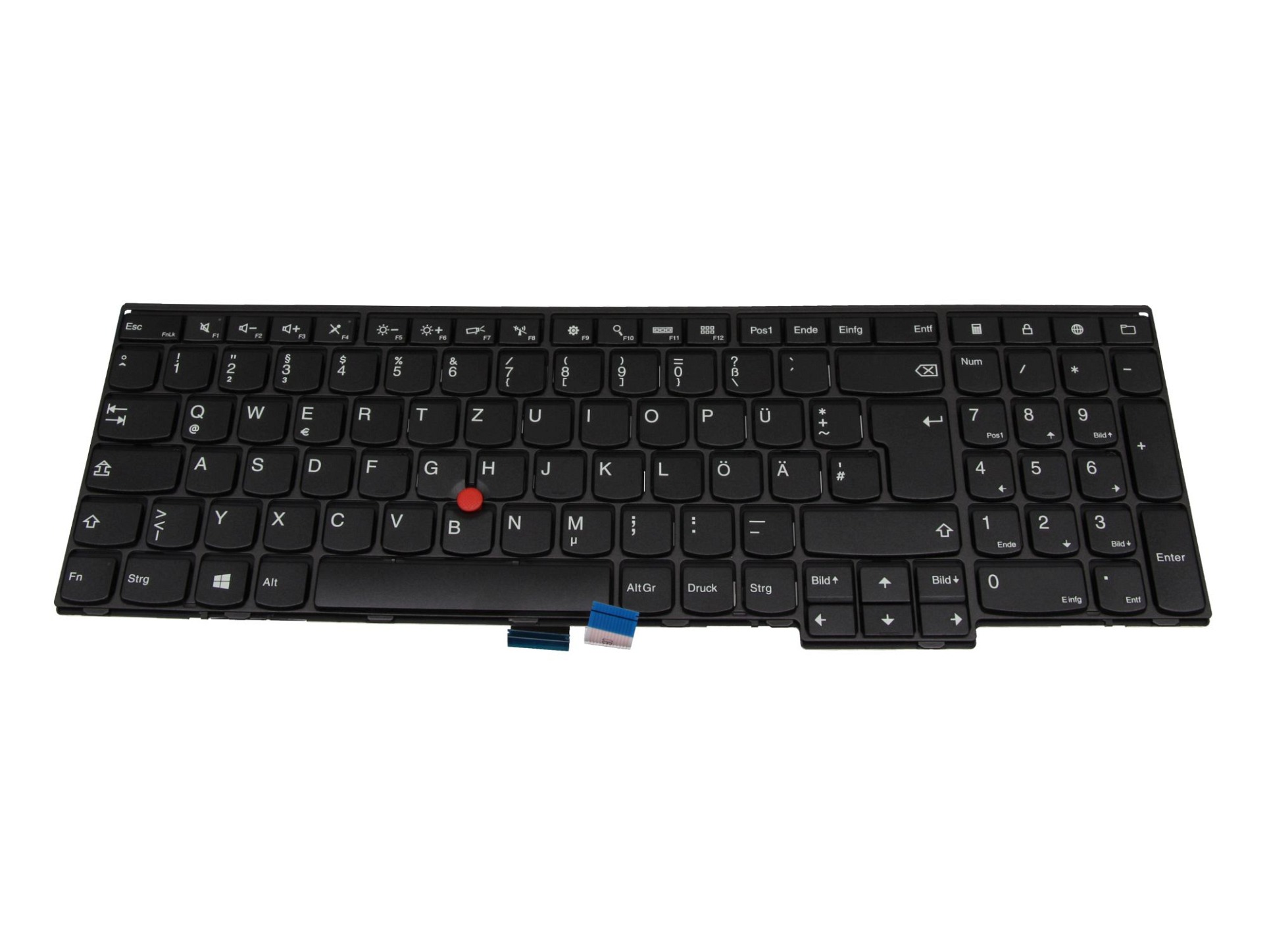 Lenovo MP-12P56D0-6981 Tastatur DE (deutsch) schwarz/schwarz mit Mouse-Stick