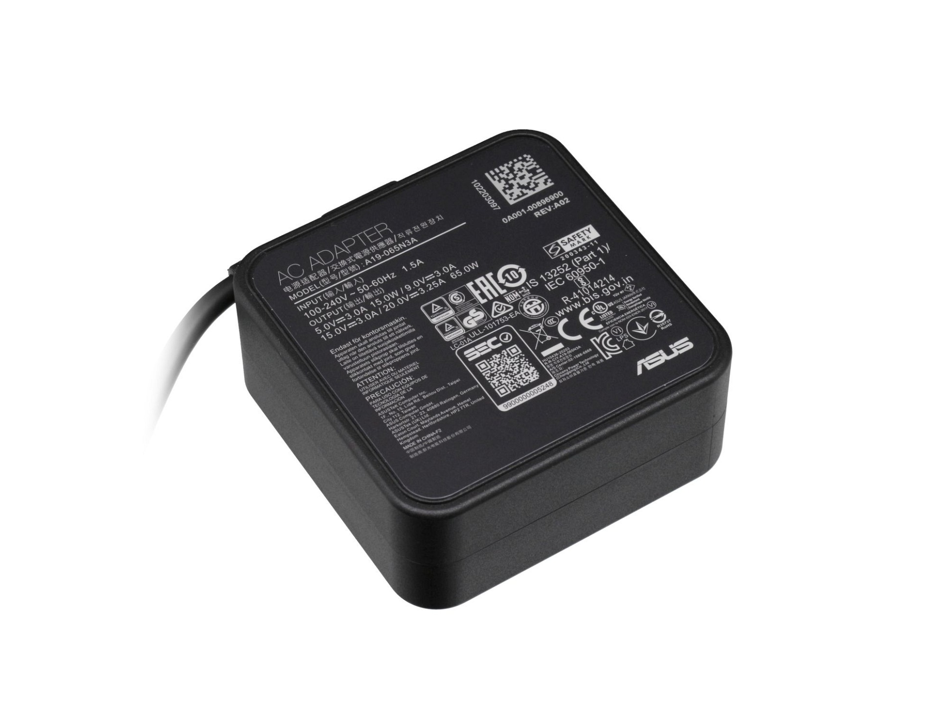 USB-C Netzteil 65,0 Watt für Asus ZenBook S13 UX392FN