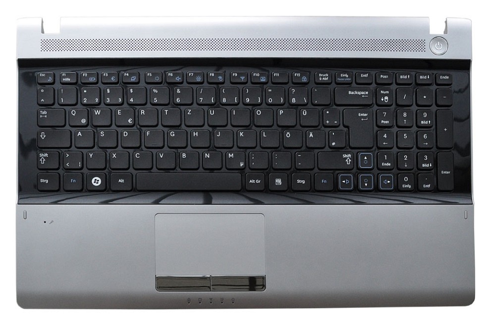 Samsung BA75-02881C Tastatur inkl. Topcase DE (deutsch) schwarz/silber