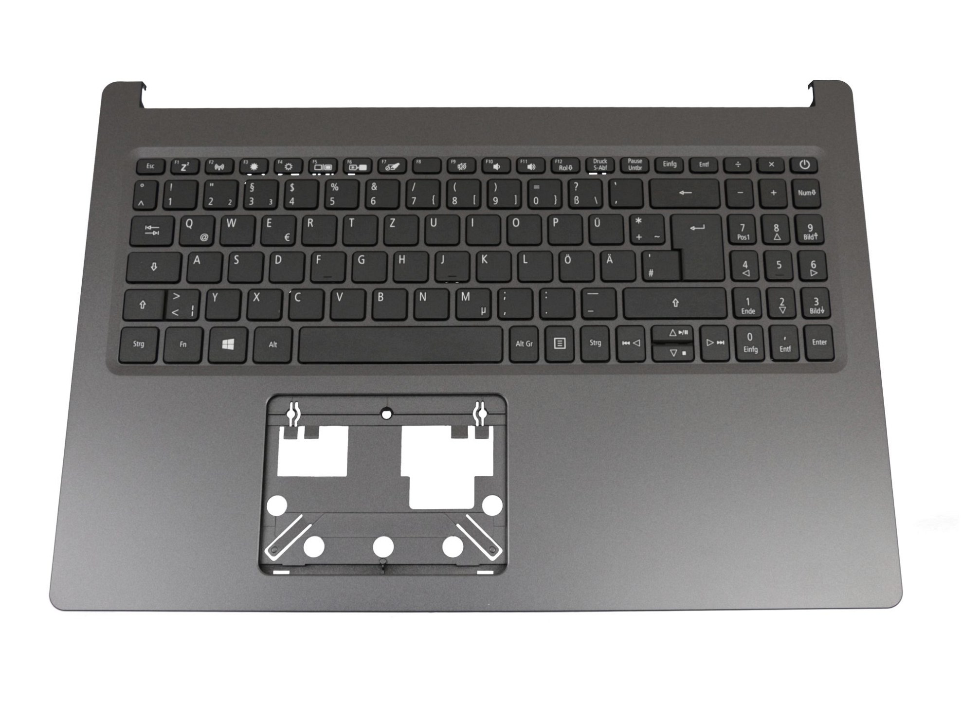 Acer 1KAJZZG061L Tastatur inkl. Topcase DE (deutsch) schwarz/schwarz