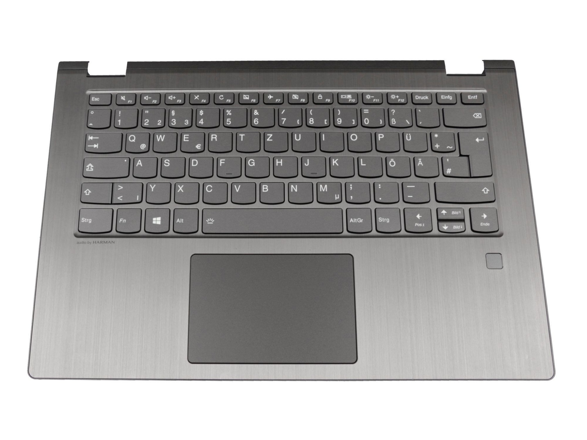 Lenovo PD4SB-GR Tastatur inkl. Topcase DE (deutsch) grau/grau mit Backlight